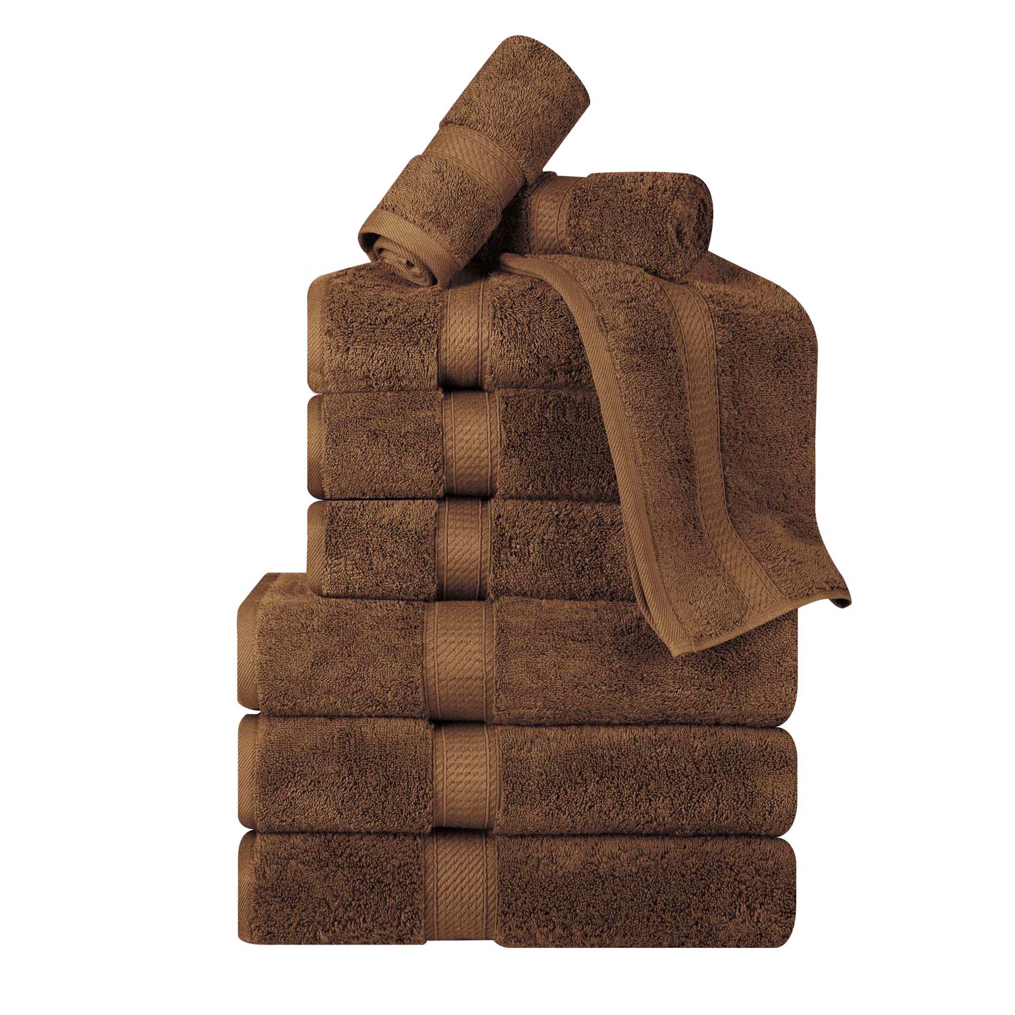 Premium Egyptian Cotton 9-Piece Towel Set - Ultra Soft, Heavyweight & Luxurious for Bath, Spa & Guest Use