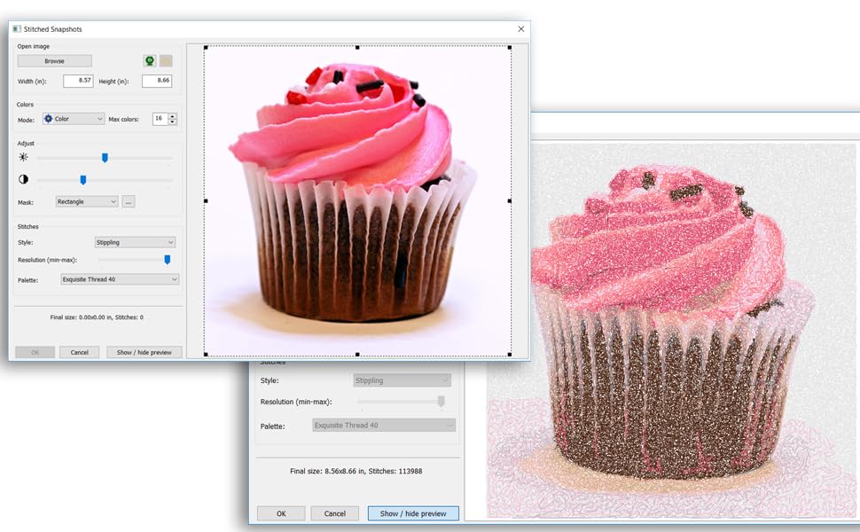 Stitched Snapshots Plus - Professional Machine Embroidery Software for PC & MAC | Create Custom Designs for Quilting, Apparel & Home Decor