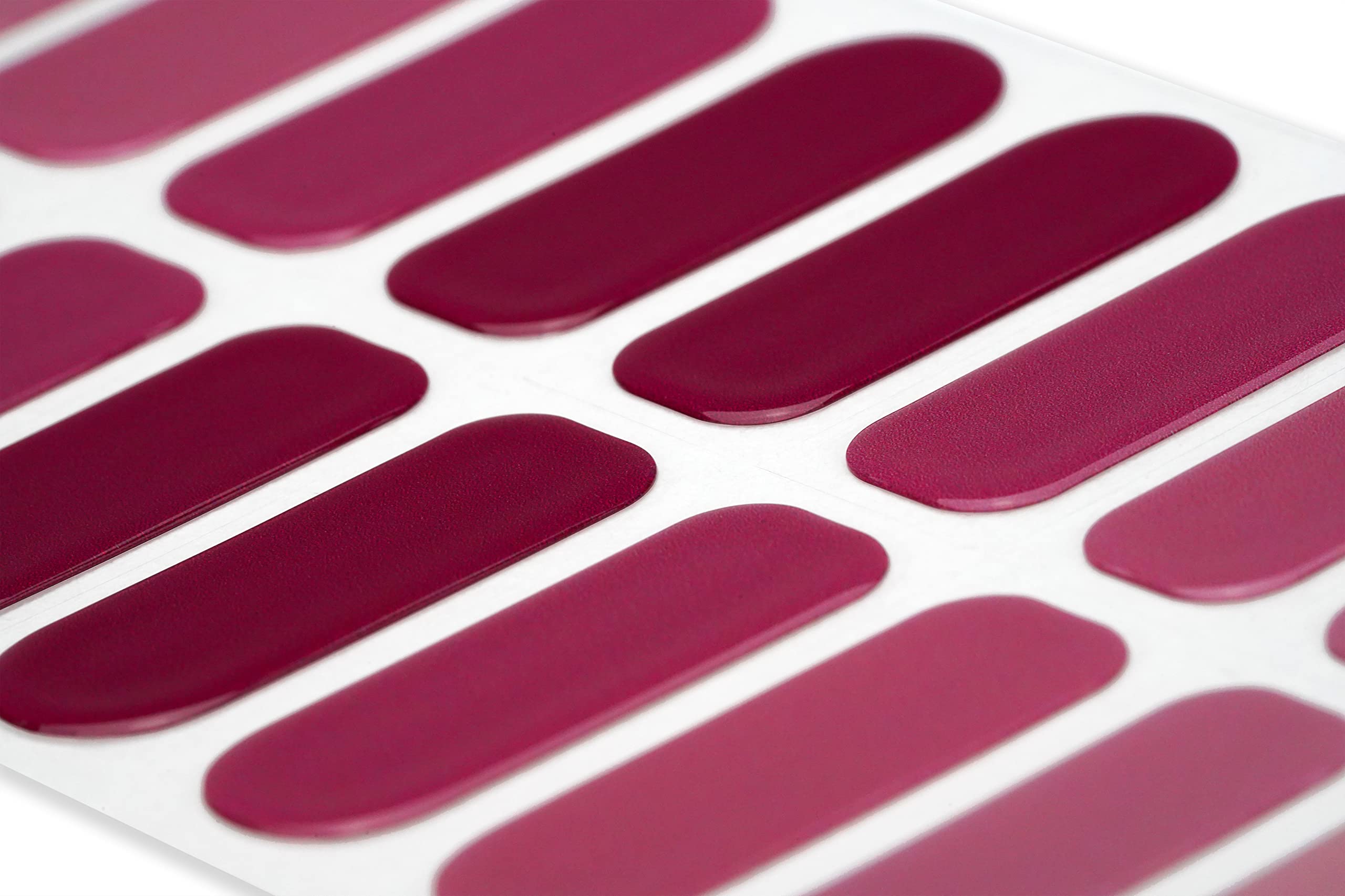 22 Premium Semi-Cured Gel Nail Polish Strips with Application Accessories (Merlot Ombre) - Perfect for Home Manicures, Parties, and Special Occasions