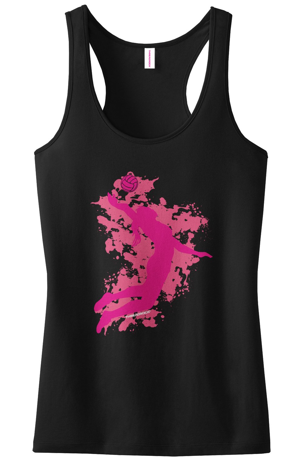 Threadrock Women's Volleyball Player Racerback Tank Top - Breathable Workout Shirt for Training & Games - Perfect for Volleyball, Gym & Outdoor Sports