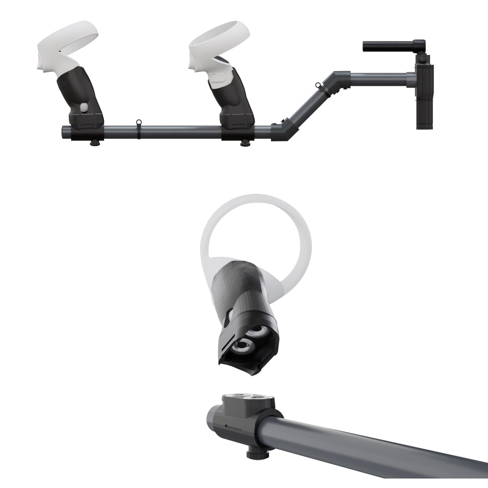 Baomaeyea VR Gunstock for Meta Quest 2 - Magnetic Rifle Stock Adapter Compatible with Meta Quest 2 VR Controllers - Improves Stability & Precision Control for Shooting Games - Perfect for FPS, Action & Simulation VR Gaming