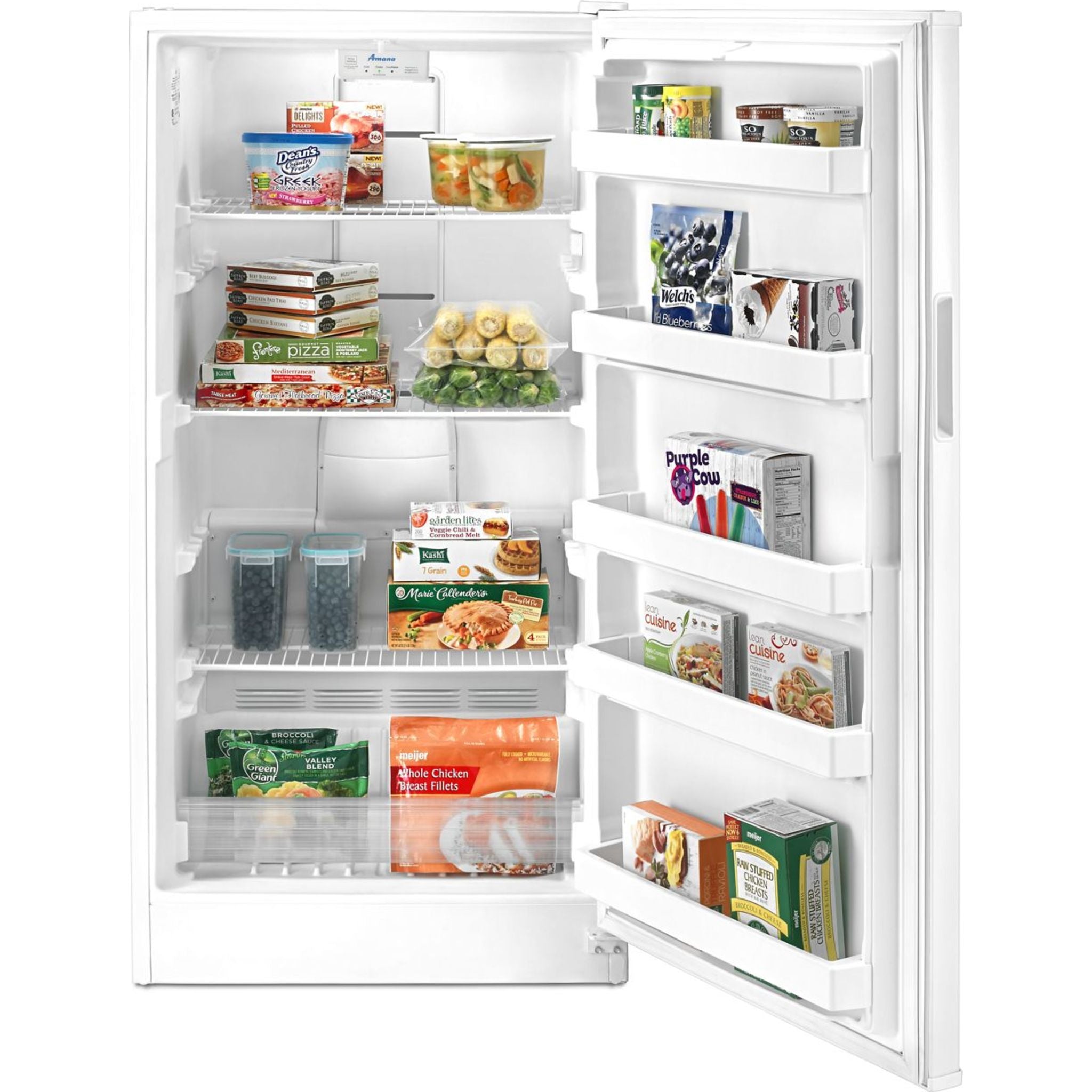 Amana AZF33X16DW 33-Inch Upright Freezer in White - Energy Efficient Deep Freezer for Home, Kitchen, or Garage Storage