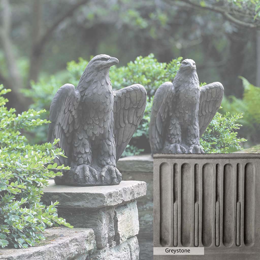 Campania International Eagle Statue - Left & Right Gazing - Elegant Home & Garden Decor for Outdoor & Indoor Use
