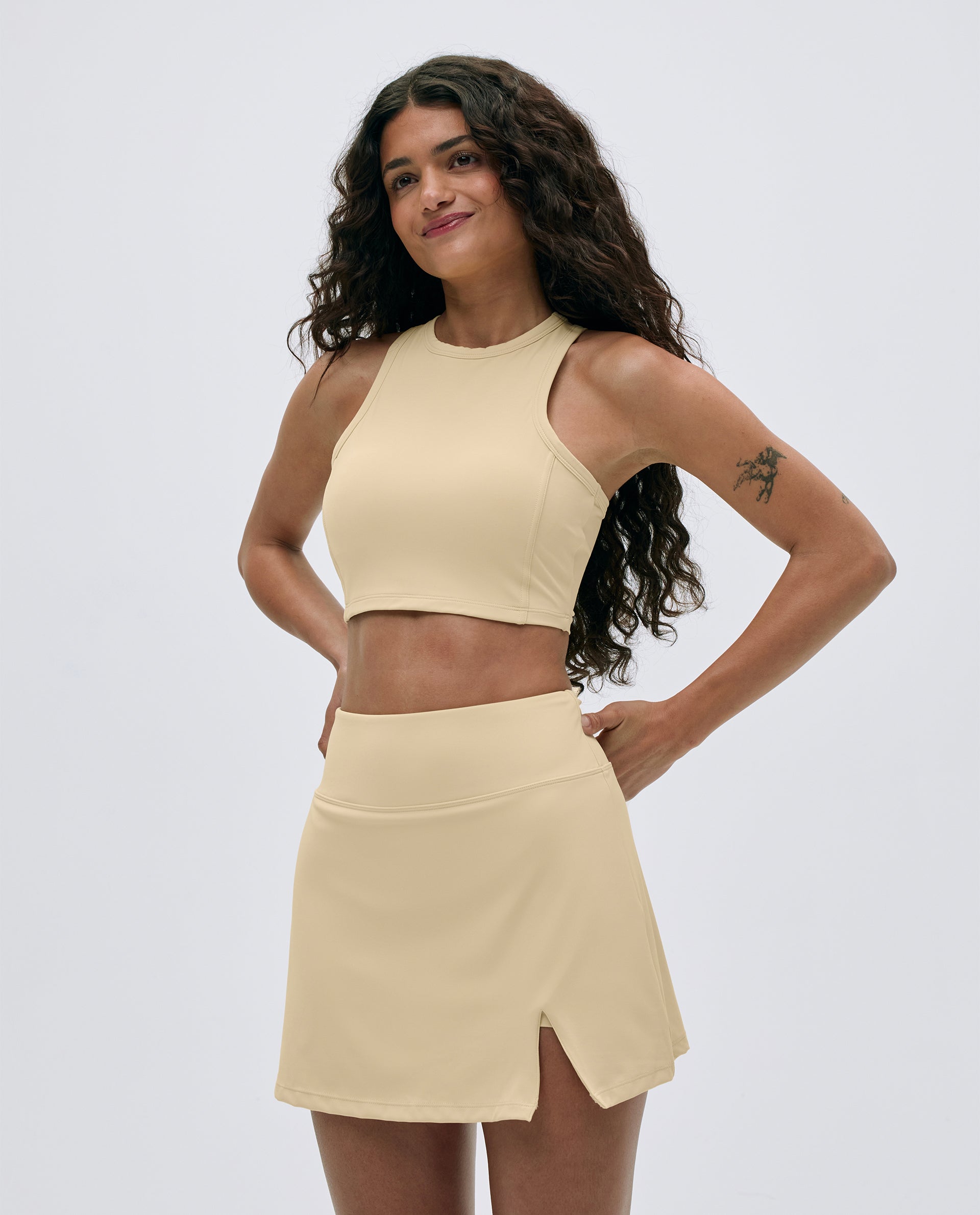 Ultimate Binding Detail Tank Bra in Butter Yellow - Comfortable Yoga Sports Bra for Women, Perfect for Workouts, Running, and Everyday Wear