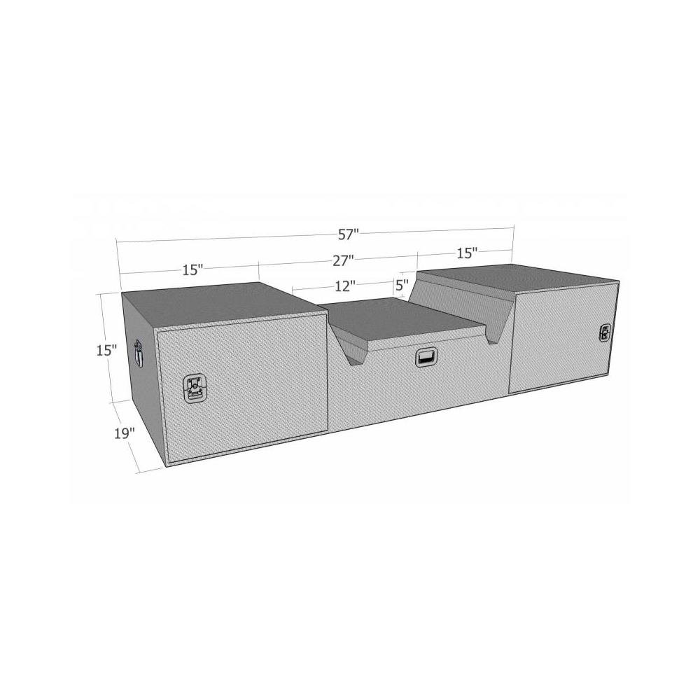 TB203-57RD Heavy Duty Metal Toolbox with Lock - 20 Inch Portable Tool Storage Box for Mechanics, DIY & Home Organization | Garage, Workshop & Job Site Use
