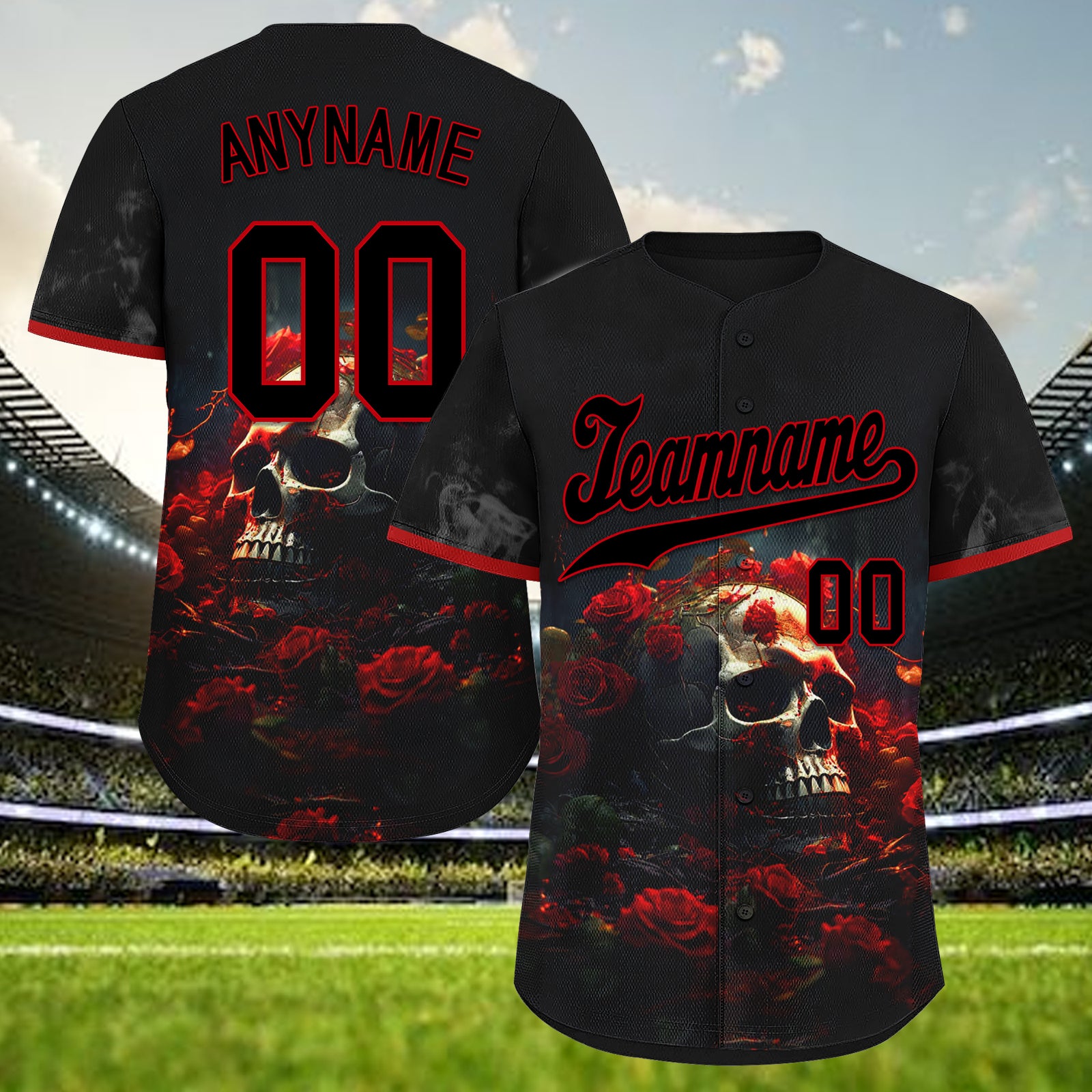 Custom Gothic Personalized Authentic Baseball Jersey BSBJ01 E06003 - Vintage Style Sports Apparel for Baseball Games, Cosplay & Gothic Fashion