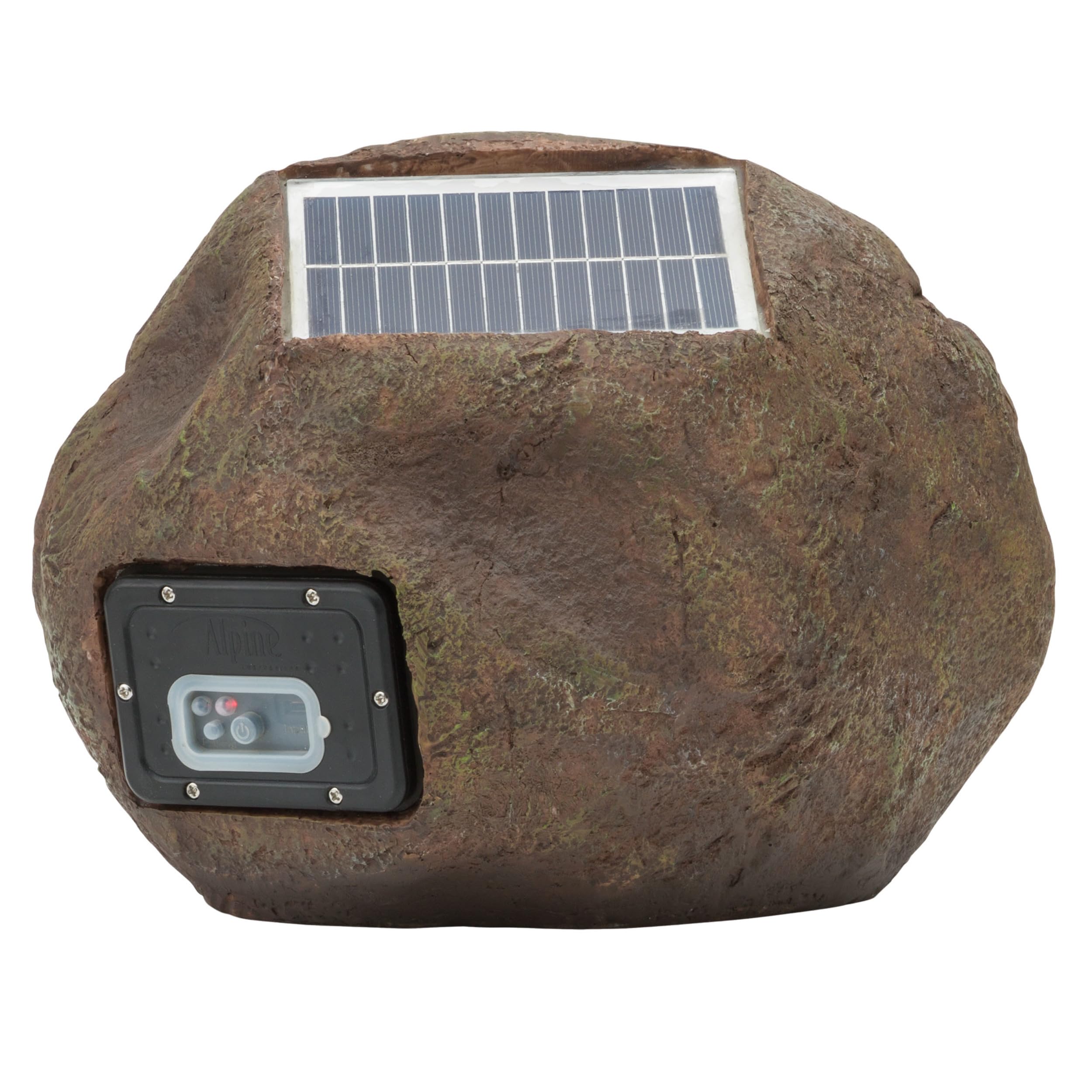 Alpine Corporation Waterproof Bluetooth Solar-Powered Outdoor Wireless Rock Speakers (Set of 2) – 50ft Range, Durable Wireless Sound System for Patio, Garden, Yard & Pool – Perfect for Outdoor Parties, BBQs & Backyard Relaxation