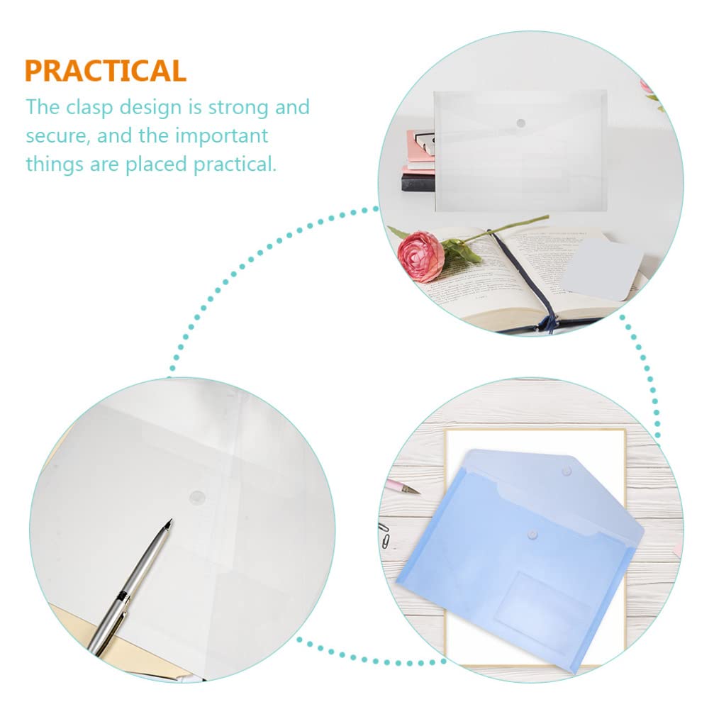 12-Piece A5 File Folder Set - Plastic Document Organizer with Storage Bag for Test Papers, Office & School Supplies | Perfect for Office, Home & Classroom Organization