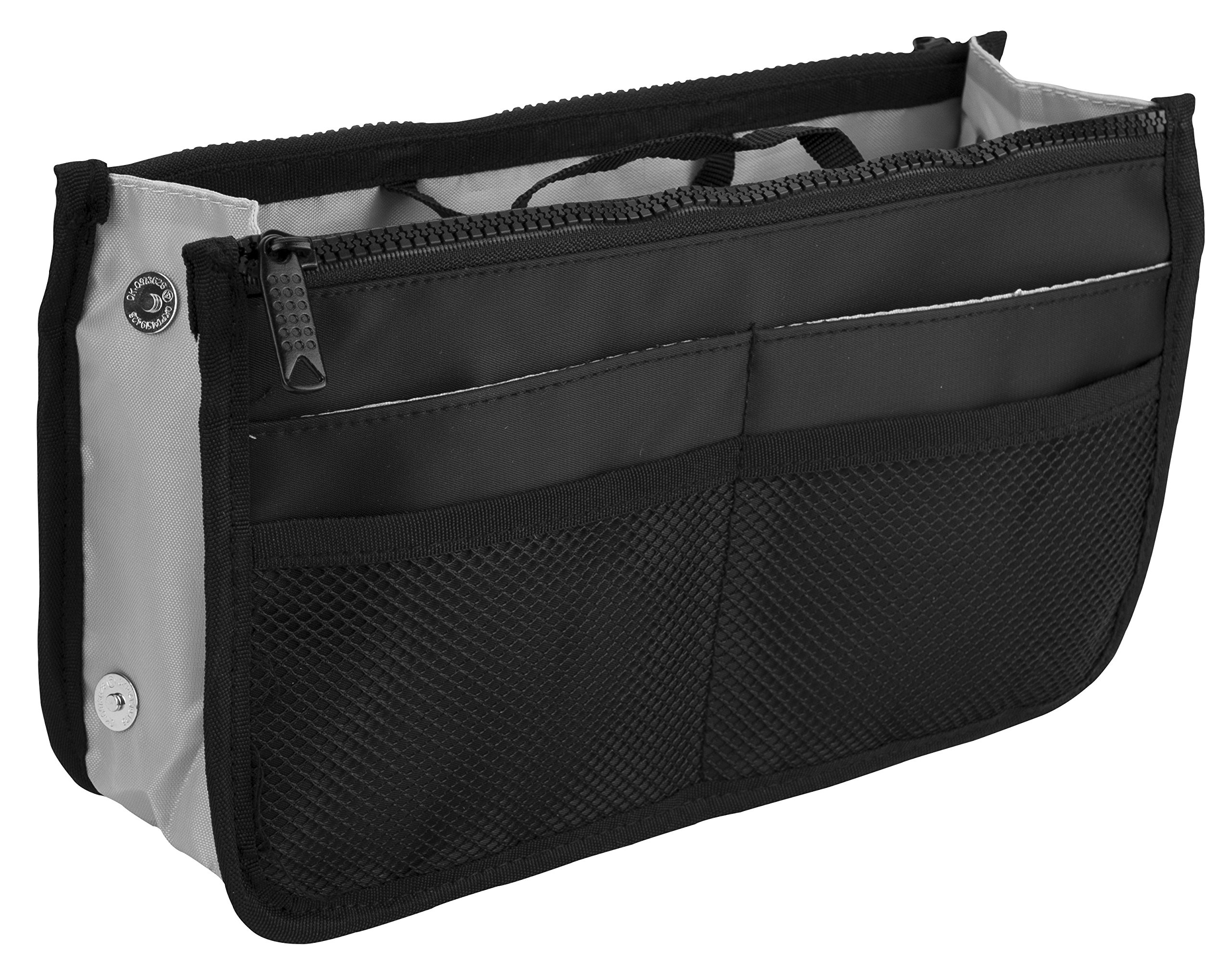 Black Cosmetic Makeup Bag - Small Travel Makeup Organizer Pouch for Women | Perfect for Travel, Gym & Daily Essentials Storage