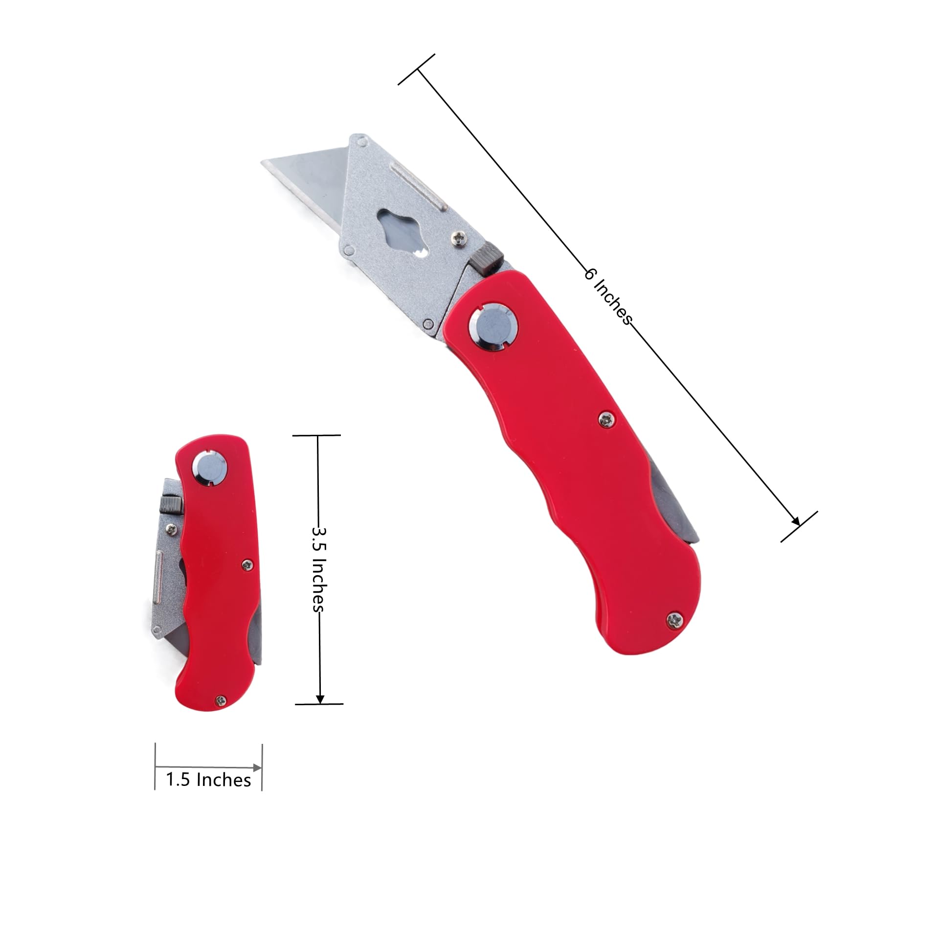 4 Pack Folding Utility Knife with 20 Extra Blades - Heavy Duty Box Cutter for Cardboard, Cartons & Packages | Compact Clip Design for Easy Storage | Perfect for Warehouse, Shipping & Home Use