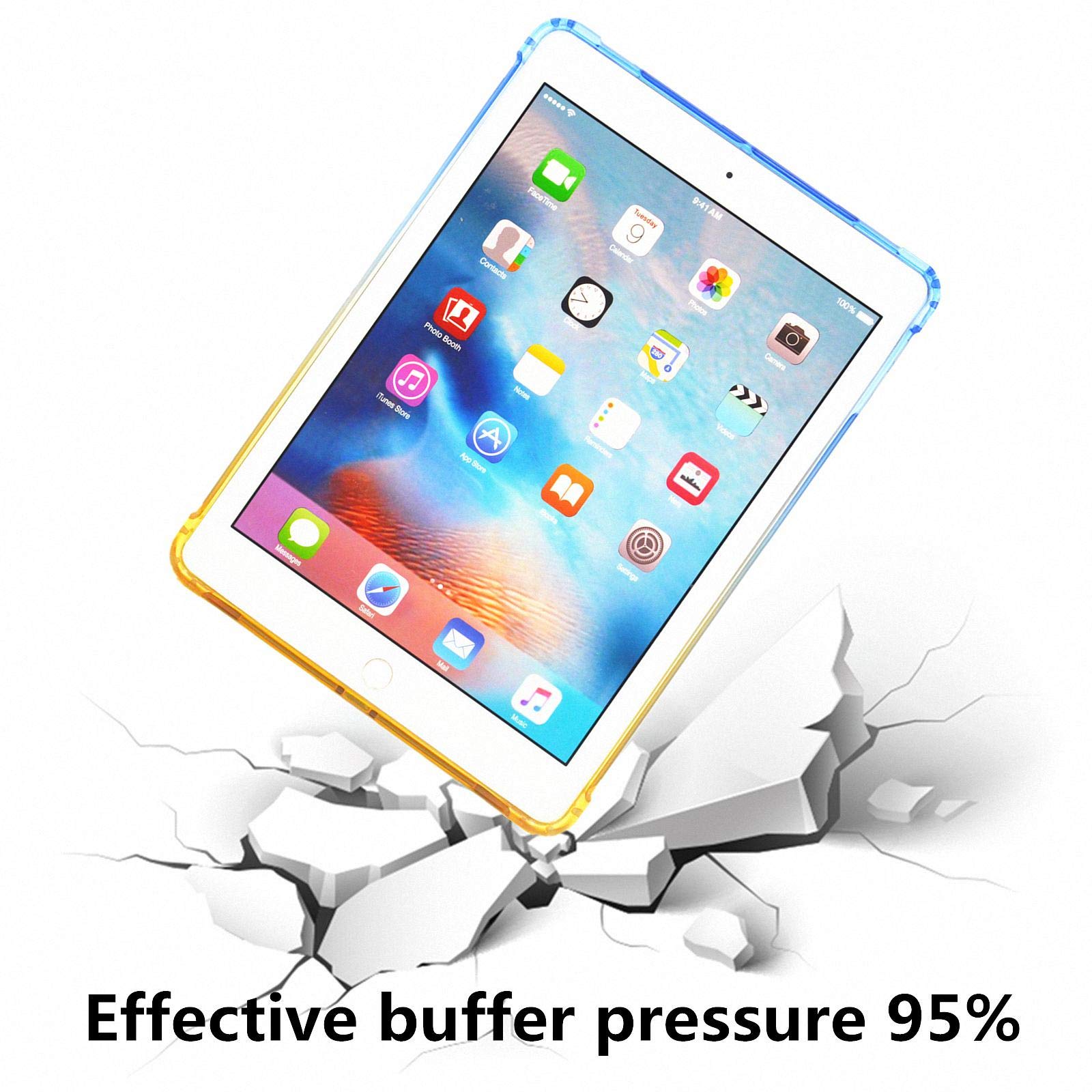 Frosted Translucent Shockproof TPU Case for Apple iPad 9.7