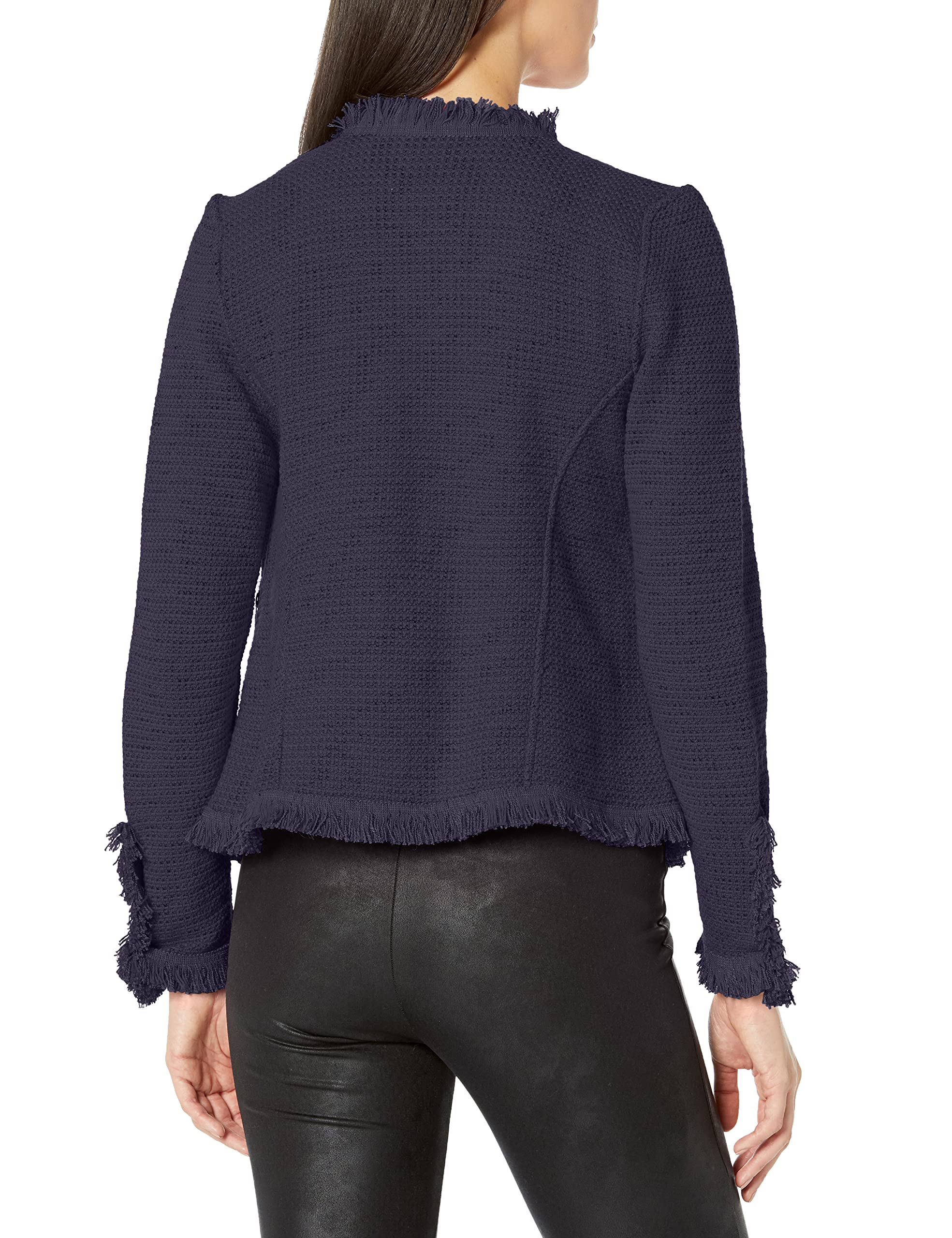 NIC+ZOE Women's Fringe Mix Jacket - Stylish Casual Outerwear for Fall & Winter | Perfect for Office, Travel & Date Nights
