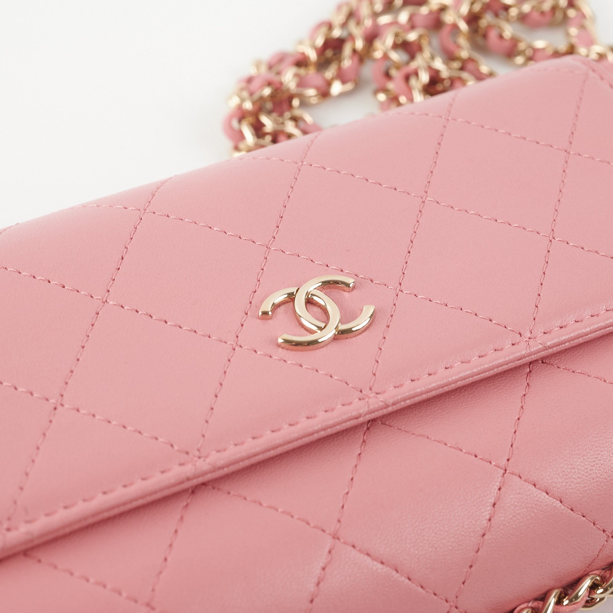 Chanel Seasonal Flap Bag Pink Microchip Leather Crossbody Purse - Luxury Designer Handbag for Women, Perfect for Parties, Dating & Special Occasions
