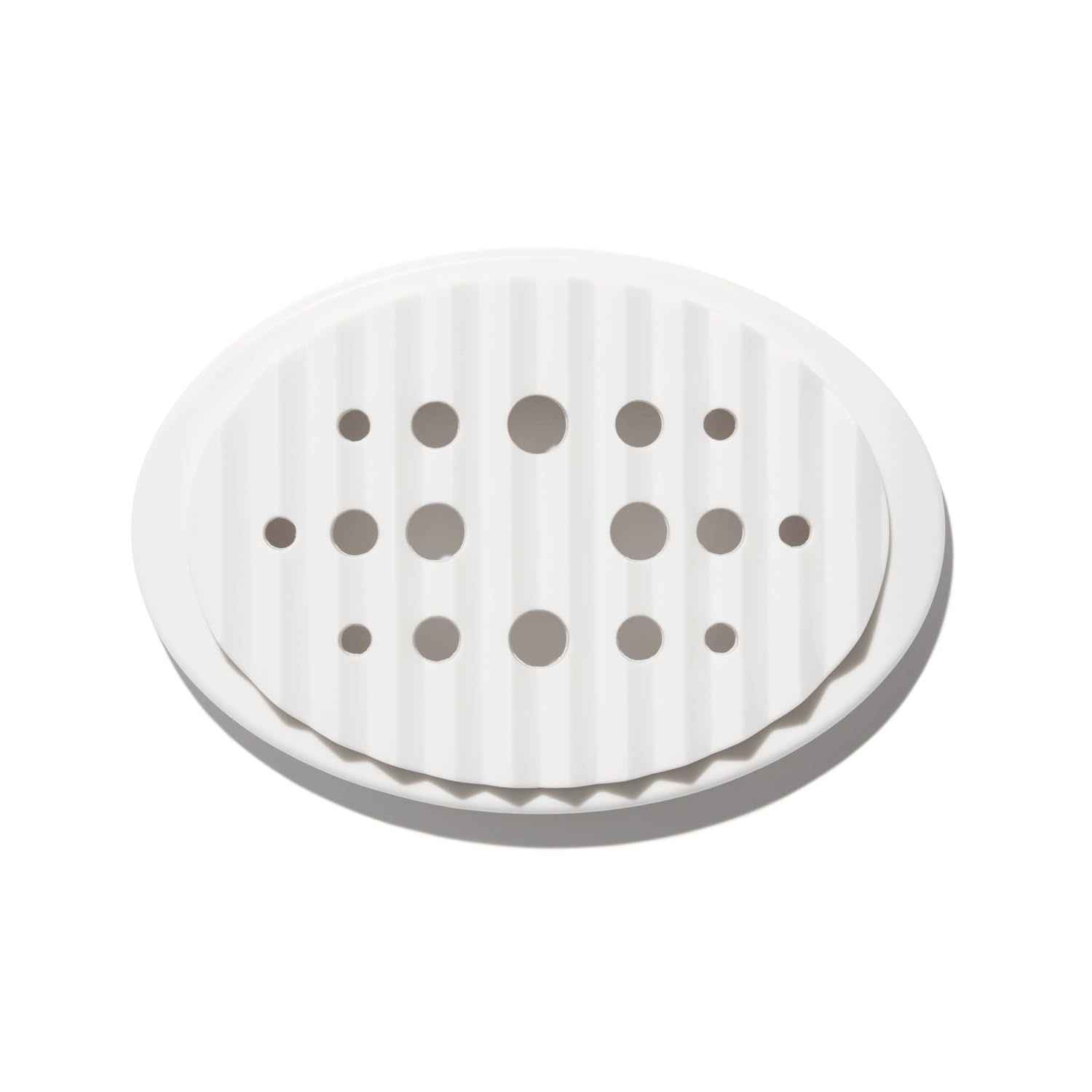 NOT!CE Hair Co. White Reversible Shampoo Bar Dish with Drainage - Perfect for Bathroom Storage & Drying Shampoo Bars, Eco-Friendly Shower Organizer