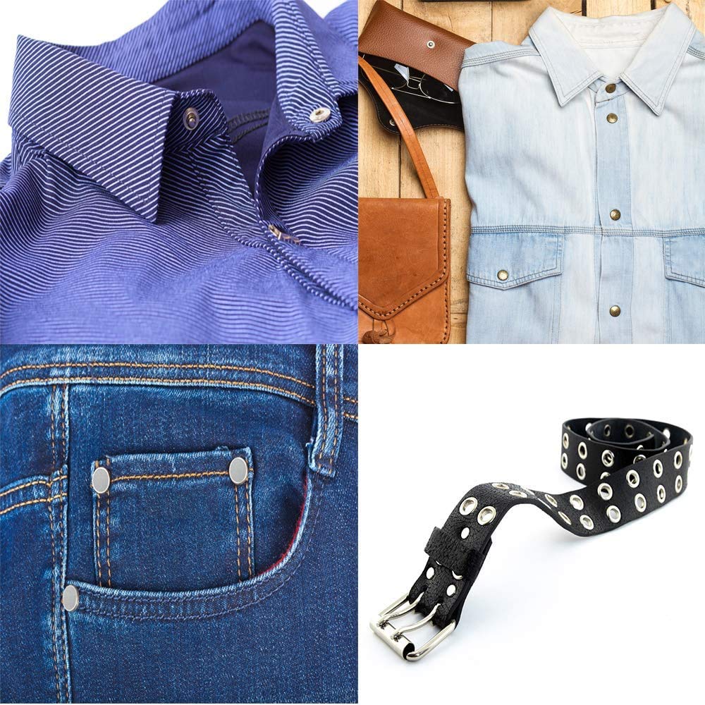 ACTENLY 120-Piece Leather Rivets Kit - 2 Styles Snap Buttons & Chicago Screws with Tools for DIY Leather Craft, Clothing, Shoes, Bags & Belts Repair | Perfect for Leatherworking, Costume Design & Accessory Making