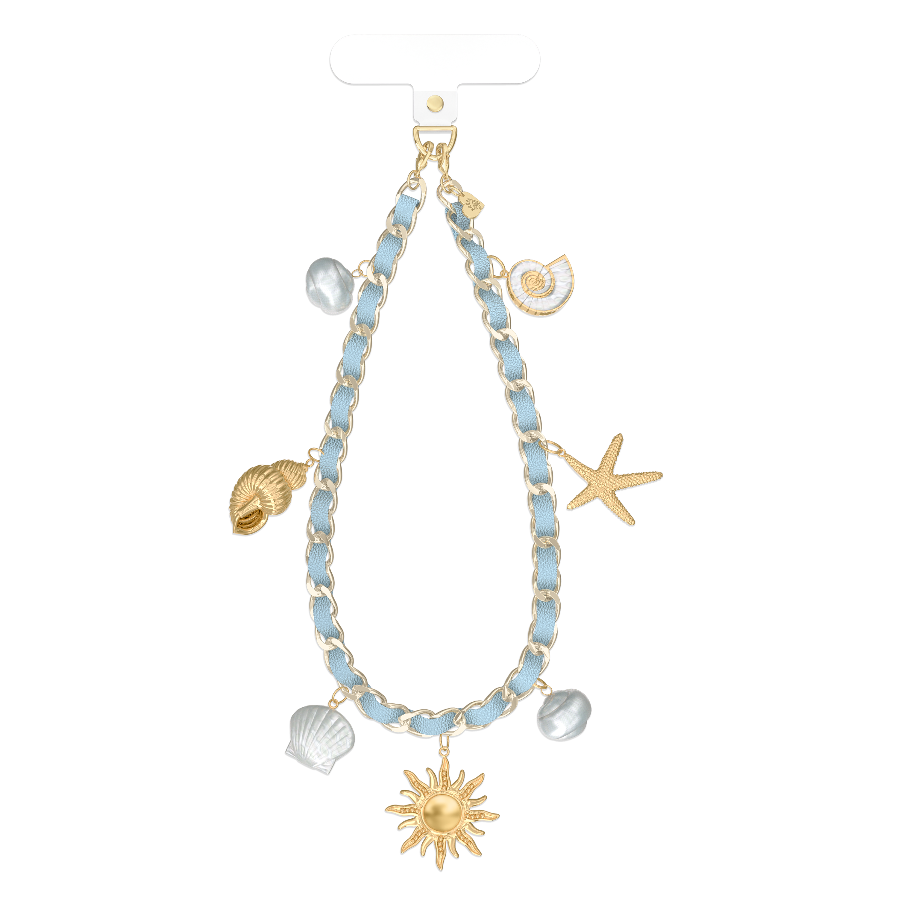Coastal Princess Leather Chain Phone Charm - Stylish & Durable Phone Accessory for Women | Perfect for iPhone, Samsung & More | Great Gift for Travel, Beach & Everyday Use