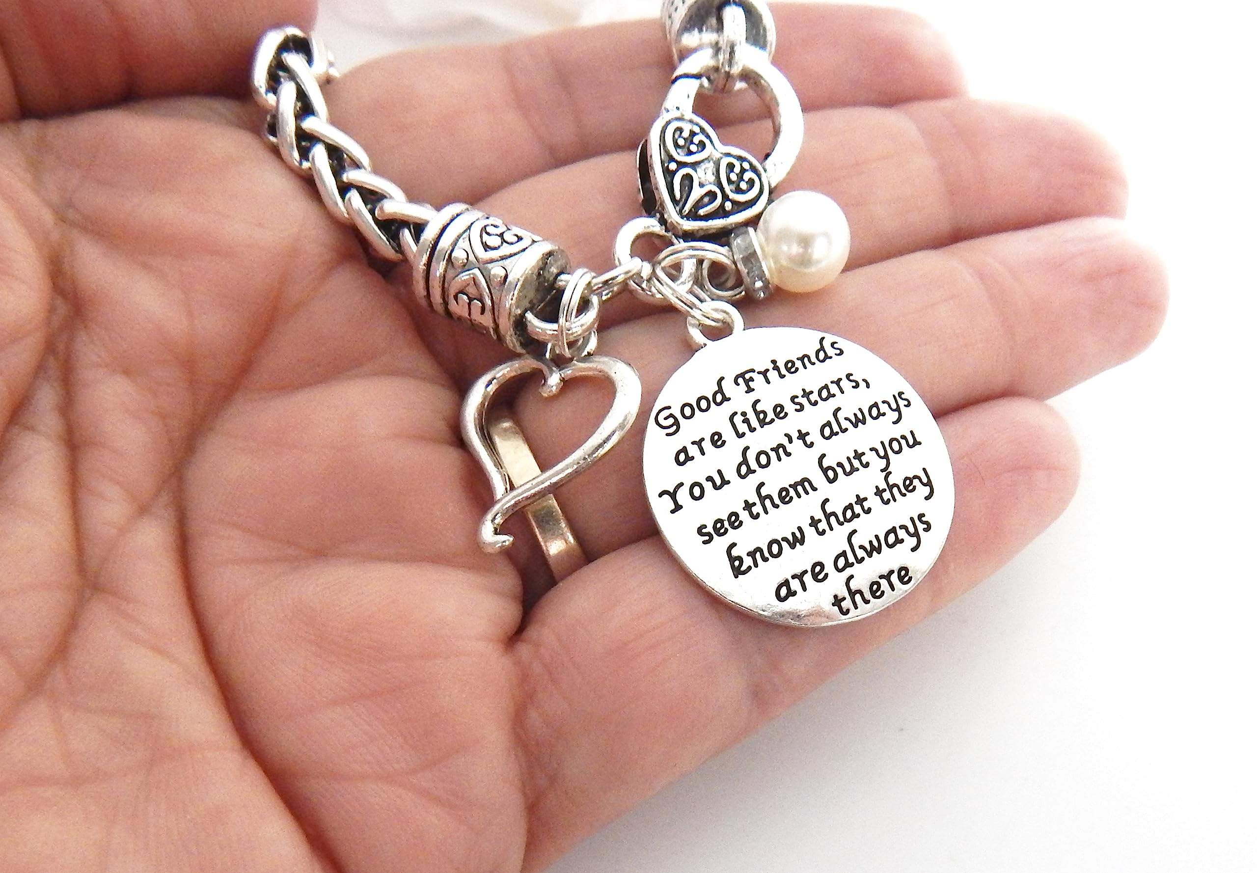 Best Friend Birthday Bracelet for Women & Girls - Bestie Gift, Friendship Jewelry, Sister Gift - Good Friends are like Stars - Perfect for Anniversaries, Graduations & Daily Wear