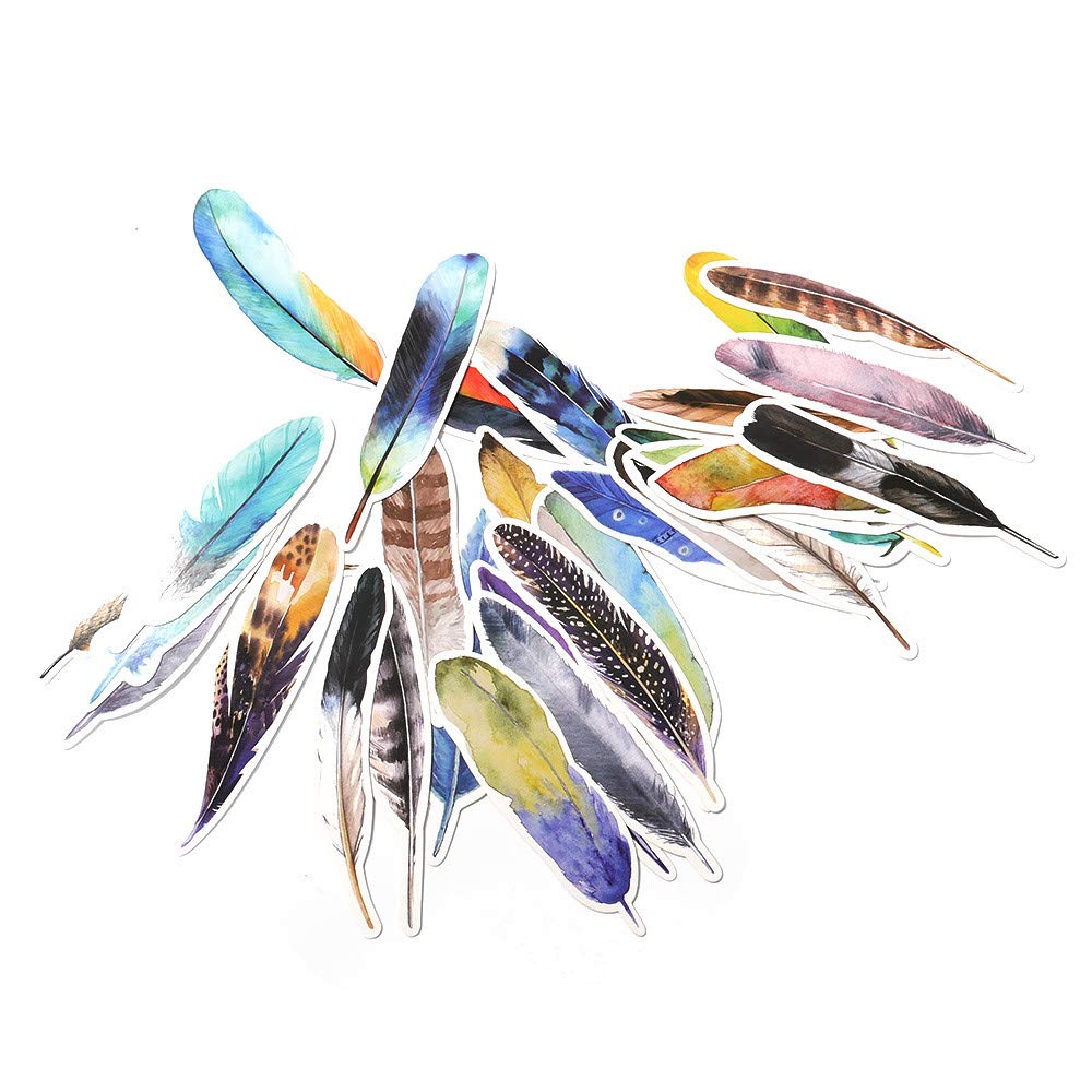 Space & Feather Bookmarks for Women Men - 30pcs Office School Supplies for Reading Gifts