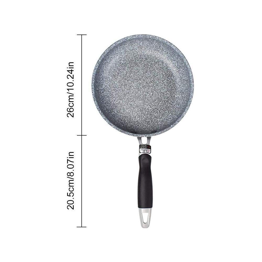 Premium Japanese-Style Stone Pan Set - Forged Aluminum Non-Stick Frying Pans (20cm, 26cm, 28cm) with Ceramic Coating - Easy Clean & Induction Compatible - Perfect for Gas Stove, Electric Cooktop & Home Cooking (26cm Frying Pan) - Ideal for Searing, Stir-Frying & Pancake Making