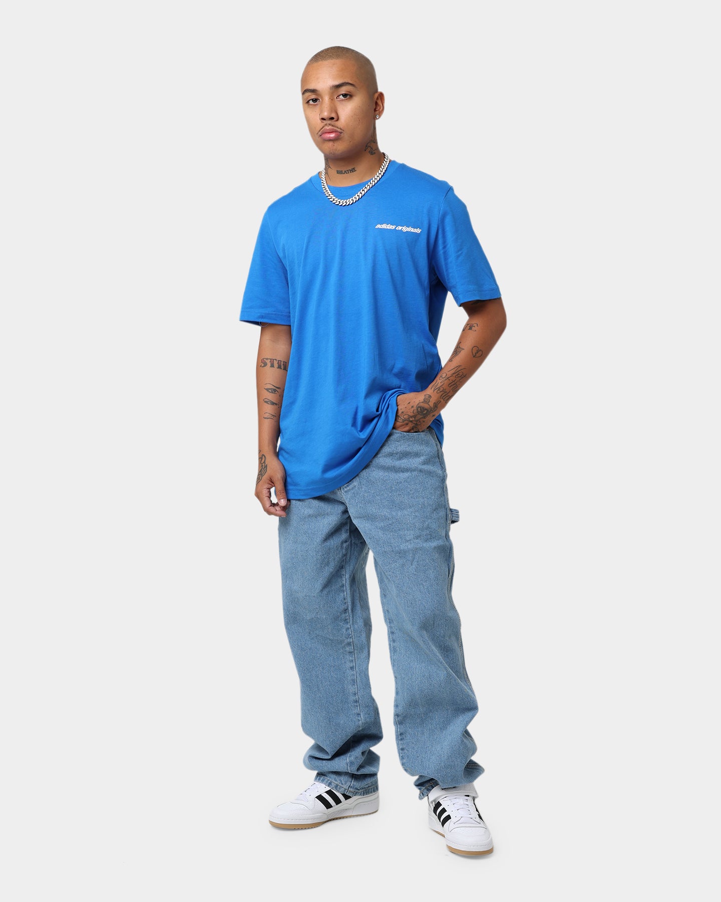 Adidas Yung Z T-Shirt for Men - Core Bluebird Casual Tee - Perfect for Gym, Workout & Streetwear Fashion