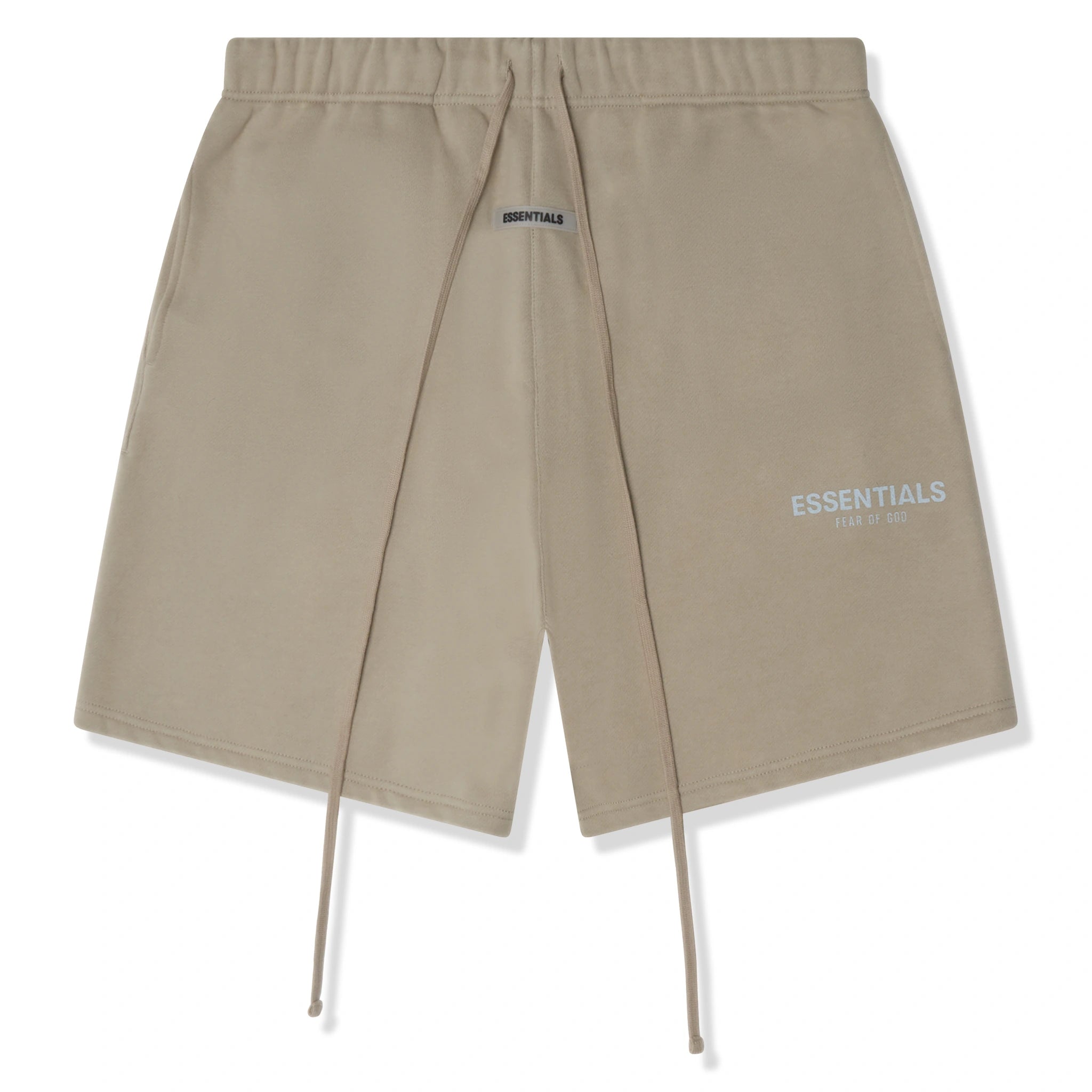 Fear of God Essentials Olive/Khaki Reflective Athletic Shorts - Men's Workout & Casual Streetwear for Gym, Running, and Everyday Wear