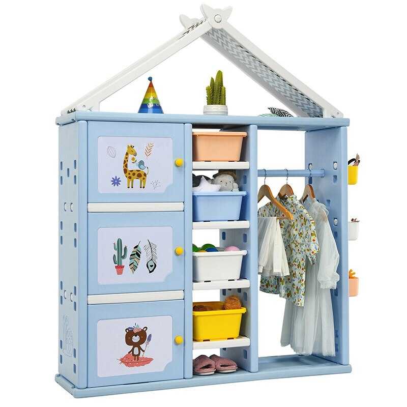 Kids Storage Closet - Space-Saving Organizer for Toys, Books & Clothes | Perfect for Bedrooms, Playrooms & Daycare Centers
