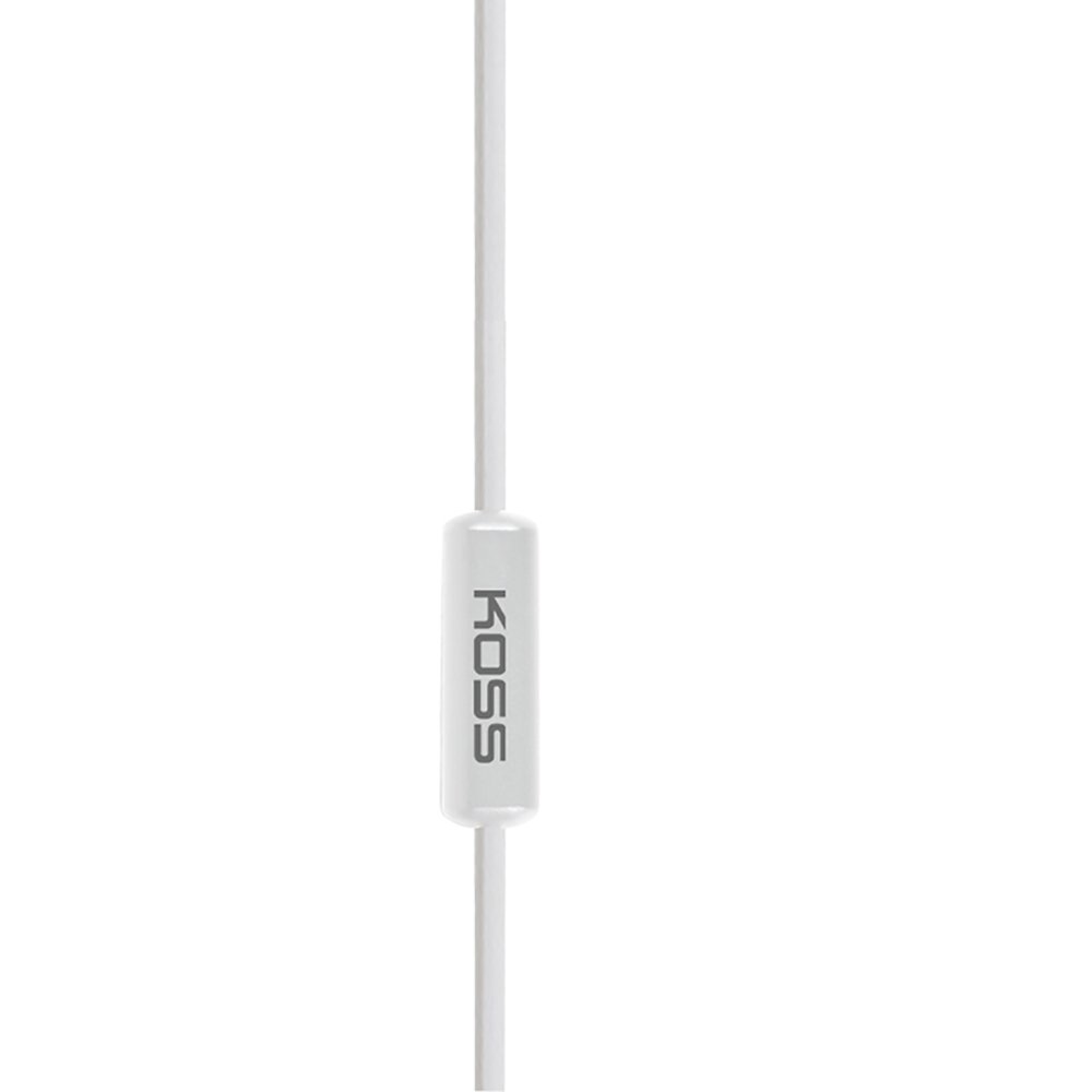 Koss 187197 Keb6i White In-Ear Headphones - Noise Isolating Earbuds for Running, Gym Workouts & Travel