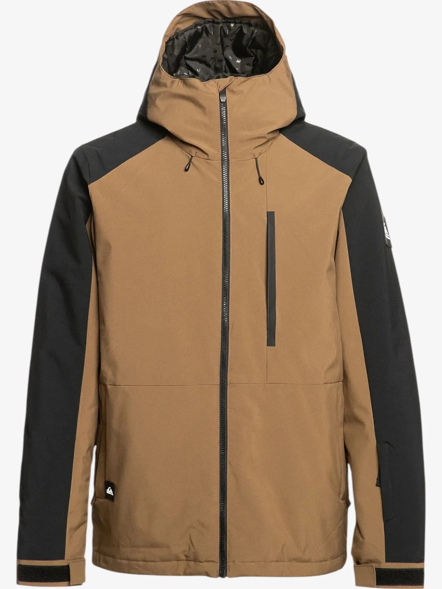 Quiksilver Mission Block Snow Jacket - Brown & Black - Waterproof Winter Coat for Skiing, Snowboarding & Outdoor Adventures