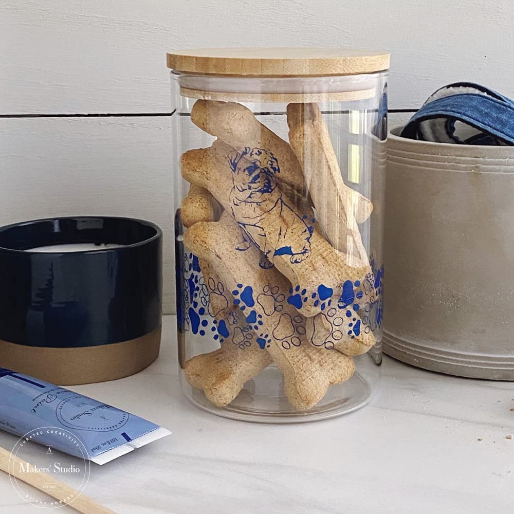 A MAKER'S STUDIO Ceramic Paint - Hampton Blue Water-Based Enamel Paint | Food Safe, Non-Toxic Craft Paint for Glass, Ceramics, Porcelain & China | 1.69 oz | Perfect for DIY Home Decor, Mugs, Plates & Gift Customization