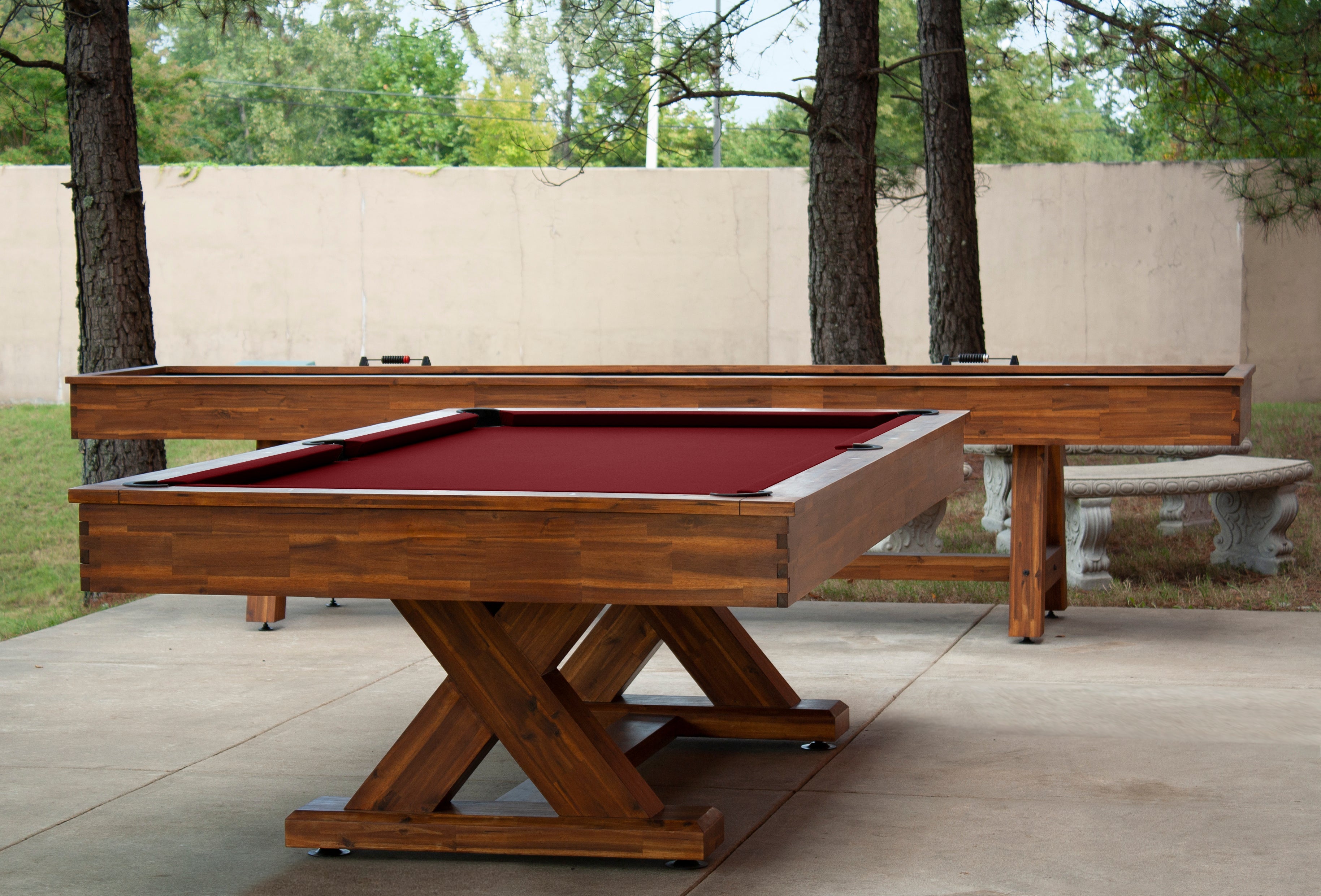 8 Ft Outdoor Pool Table - Weatherproof & Durable for Backyard, Patio, and Garden Fun - Perfect for Family Gatherings & Outdoor Entertainment