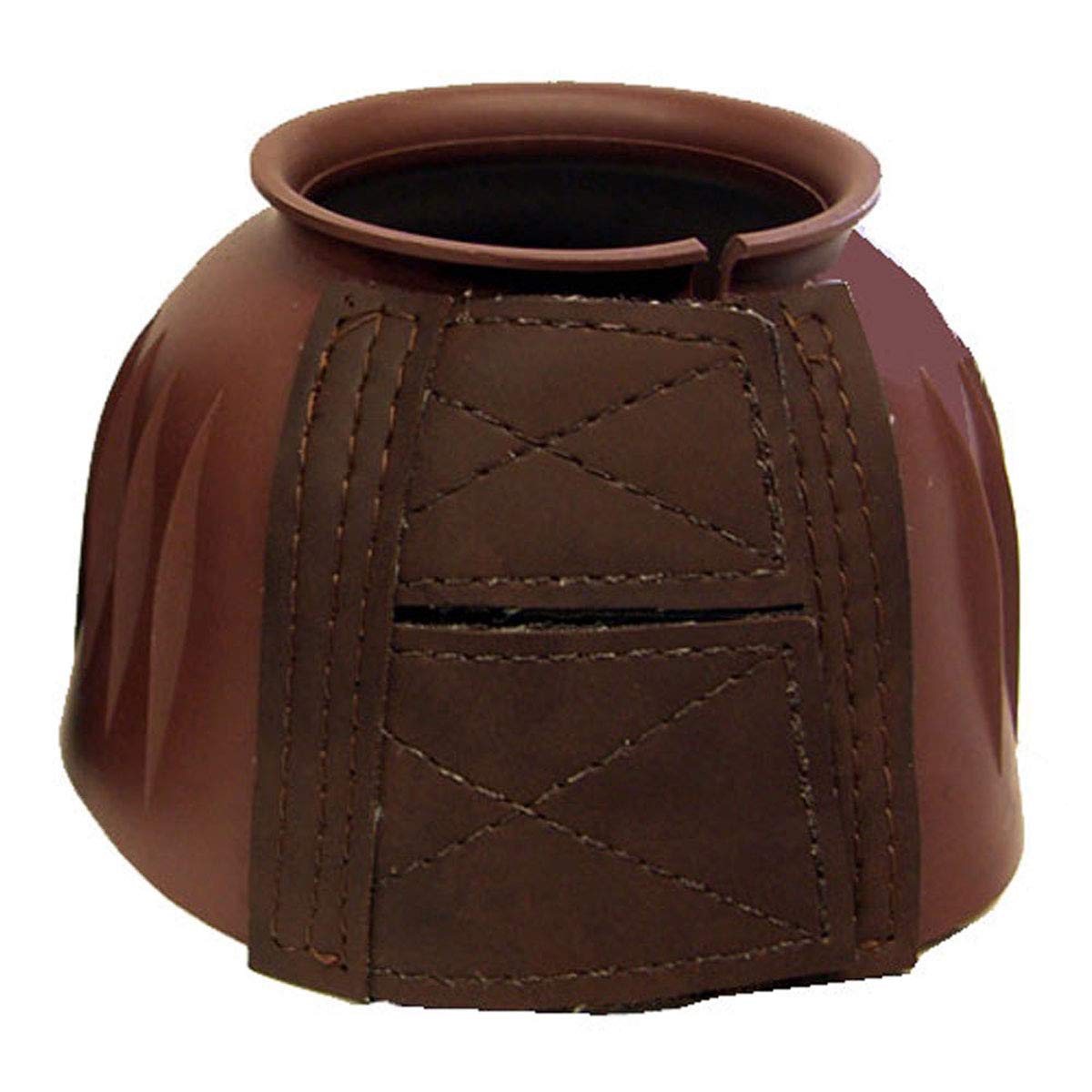 Intrepid International Ribbed Bell Boots with Double Velcro for Horses - Durable Stable Boots for Riding, Training & Protection