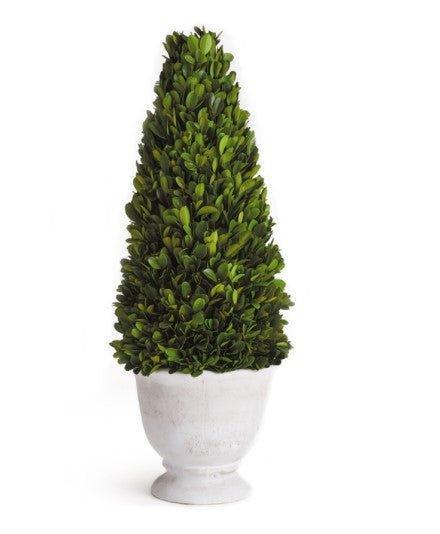 Artificial Boxwood Cone Topiary in Decorative Pot - Perfect for Indoor & Outdoor Home Decor, Wedding Centerpieces, and Office Greenery