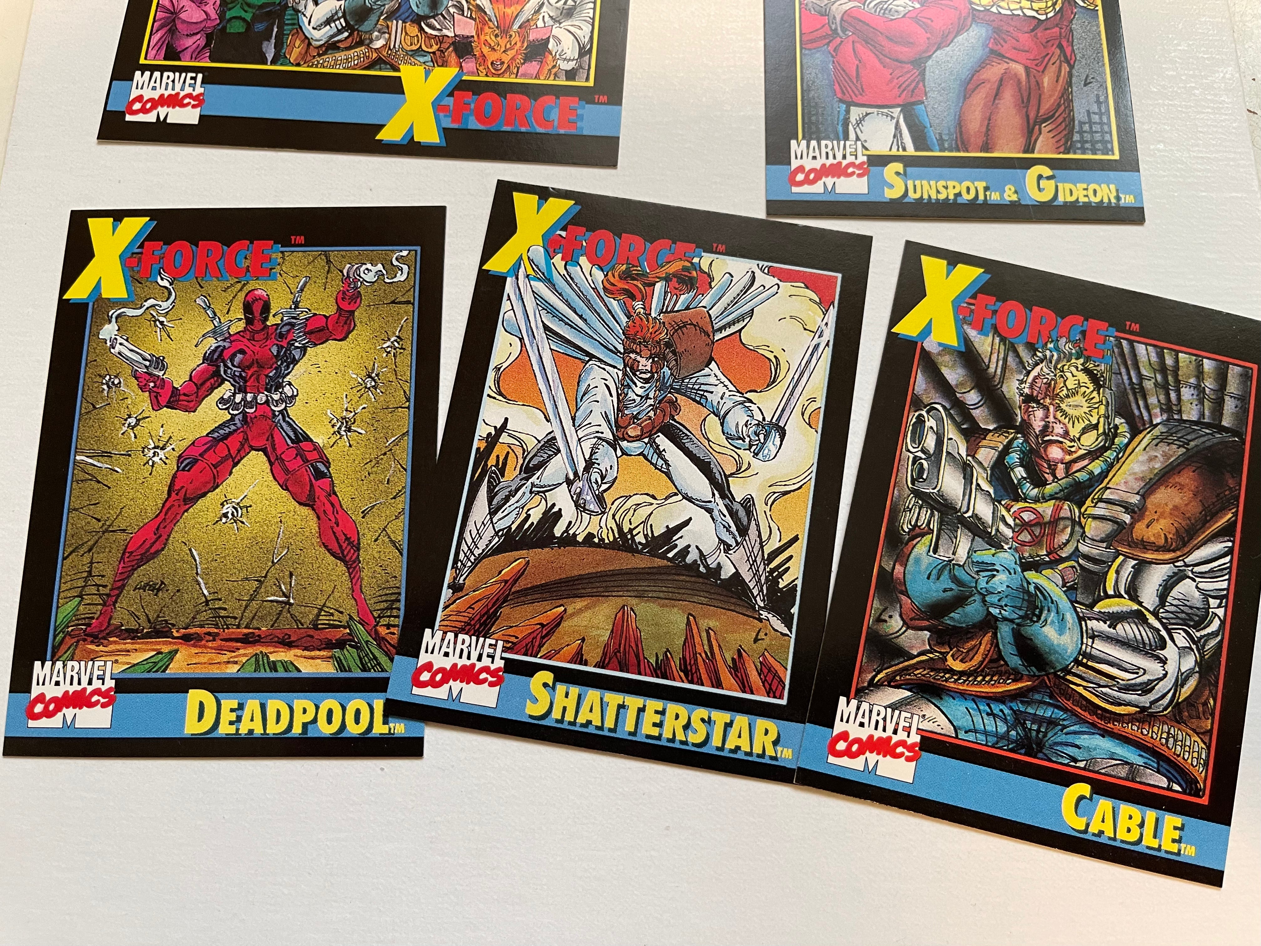 X-Force Marvel Comics Insert Set 1991 - Rare Collectible Cards for Superhero Fans & Comic Book Enthusiasts | Perfect for Display, Trading & Nostalgic Gift Giving