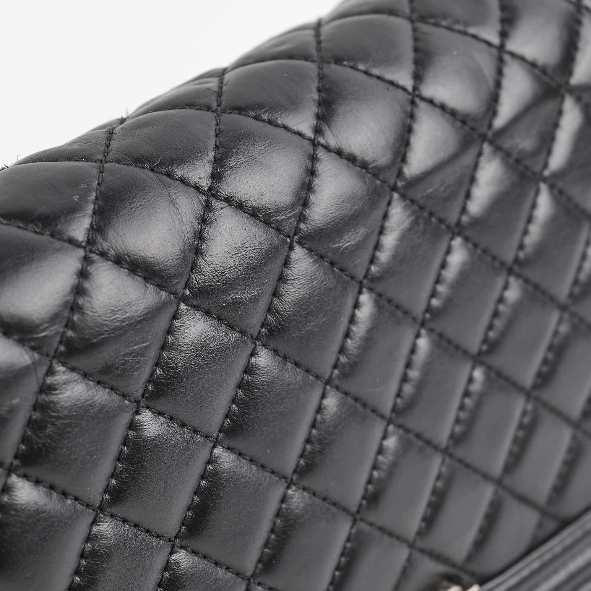 Chanel Quilted Old Medium Boy Bag in Black - Luxury Crossbody Handbag for Women, Perfect for Date Night & Evening Events
