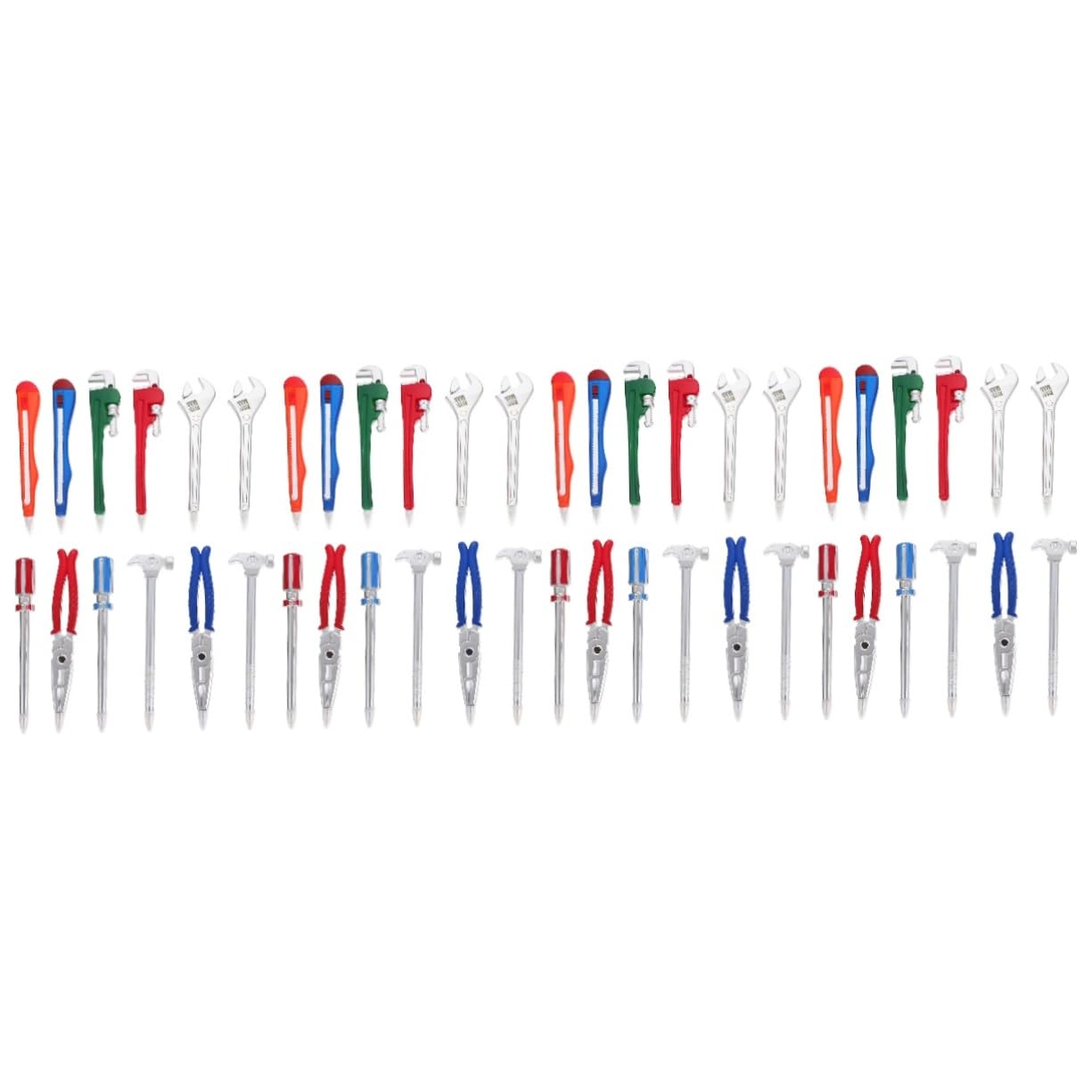 DIYEAH 48-Piece Multifunctional Hardware Tool Pen Set - Student Gel Pens with Built-in Pliers, Portable Plastic Utility Pens for School, Office & DIY Projects - Perfect for Writing, Repairing & Creative Gifts