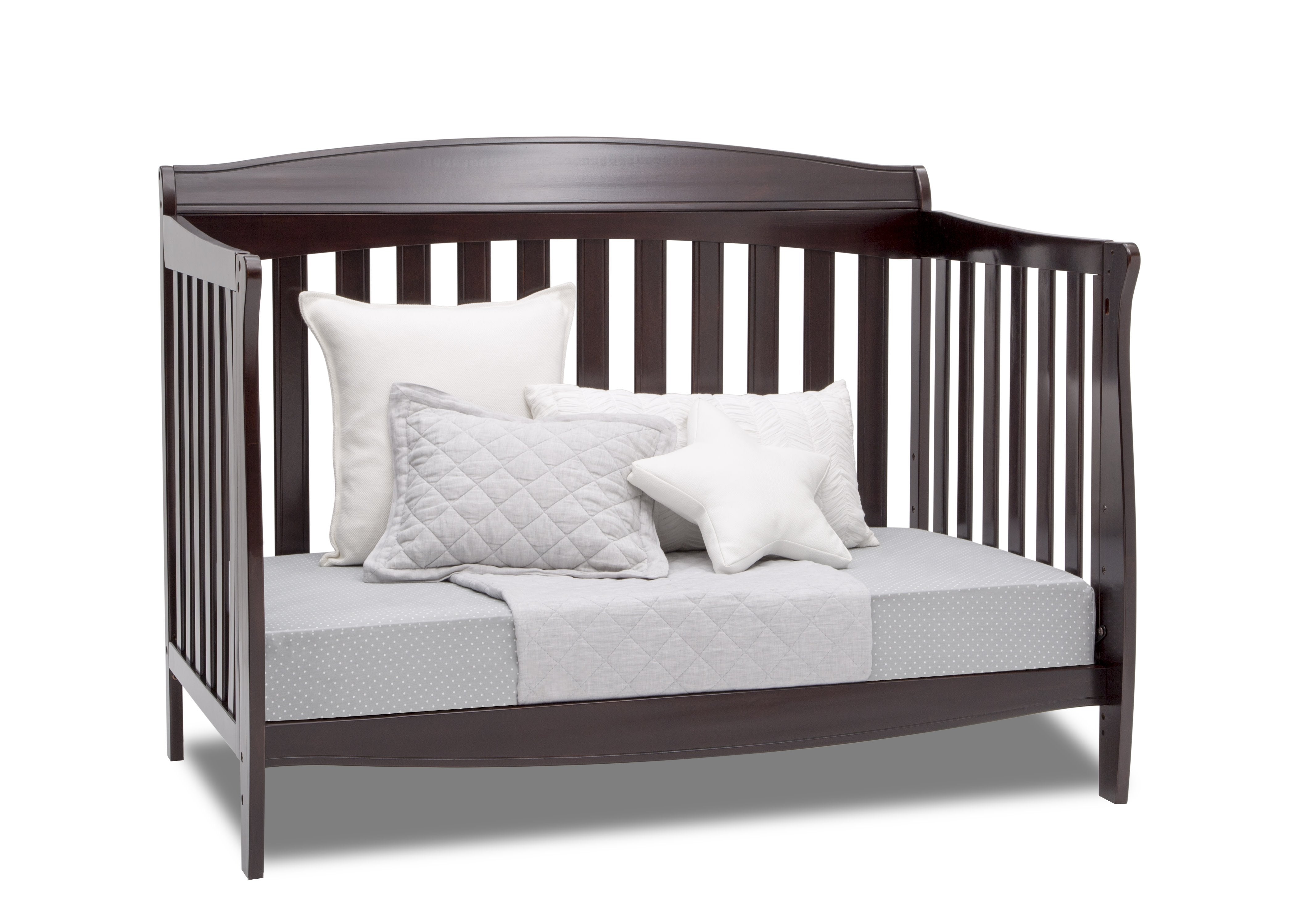 Colton 6-in-1 Convertible Baby Crib - Toddler Bed, Daybed & Full-Size Bed - Safe Nursery Furniture for Newborn to Teen - Perfect for Modern Nurseries & Kids' Bedrooms