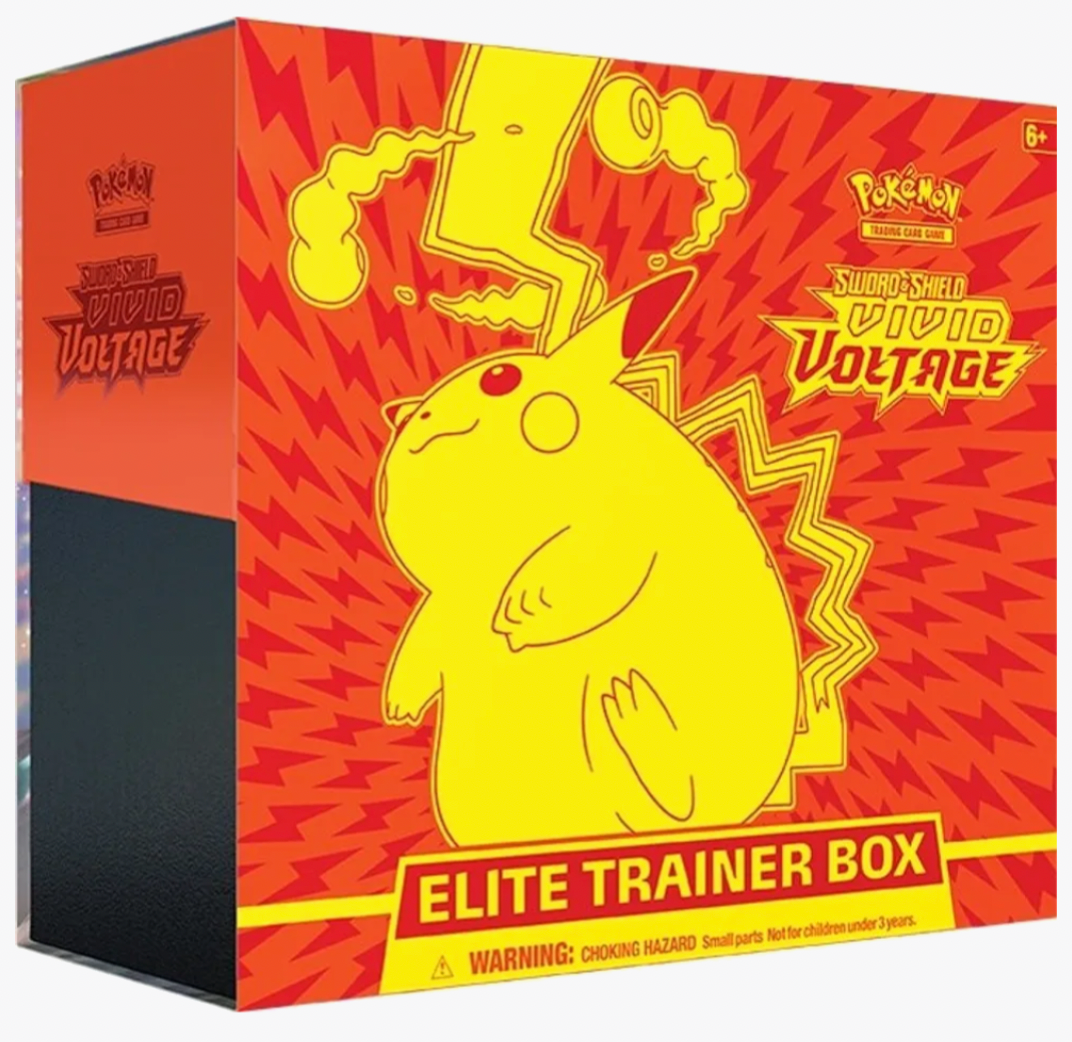 Pokemon Sword & Shield Vivid Voltage Elite Trainer Box ETB - 36 Booster Packs, Sleeves & More | Collectible Trading Card Game for Players & Fans | Perfect for Battles, Trading & Display