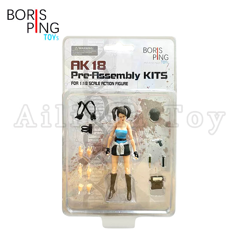 Boris Ping Toys 1/18 AK18 Pre-Assembled Military Action Figure - 3.75 Inch Collectible Model Kit for Display & Diorama Scenes - Perfect for Collectors, Wargaming, and Military Enthusiasts