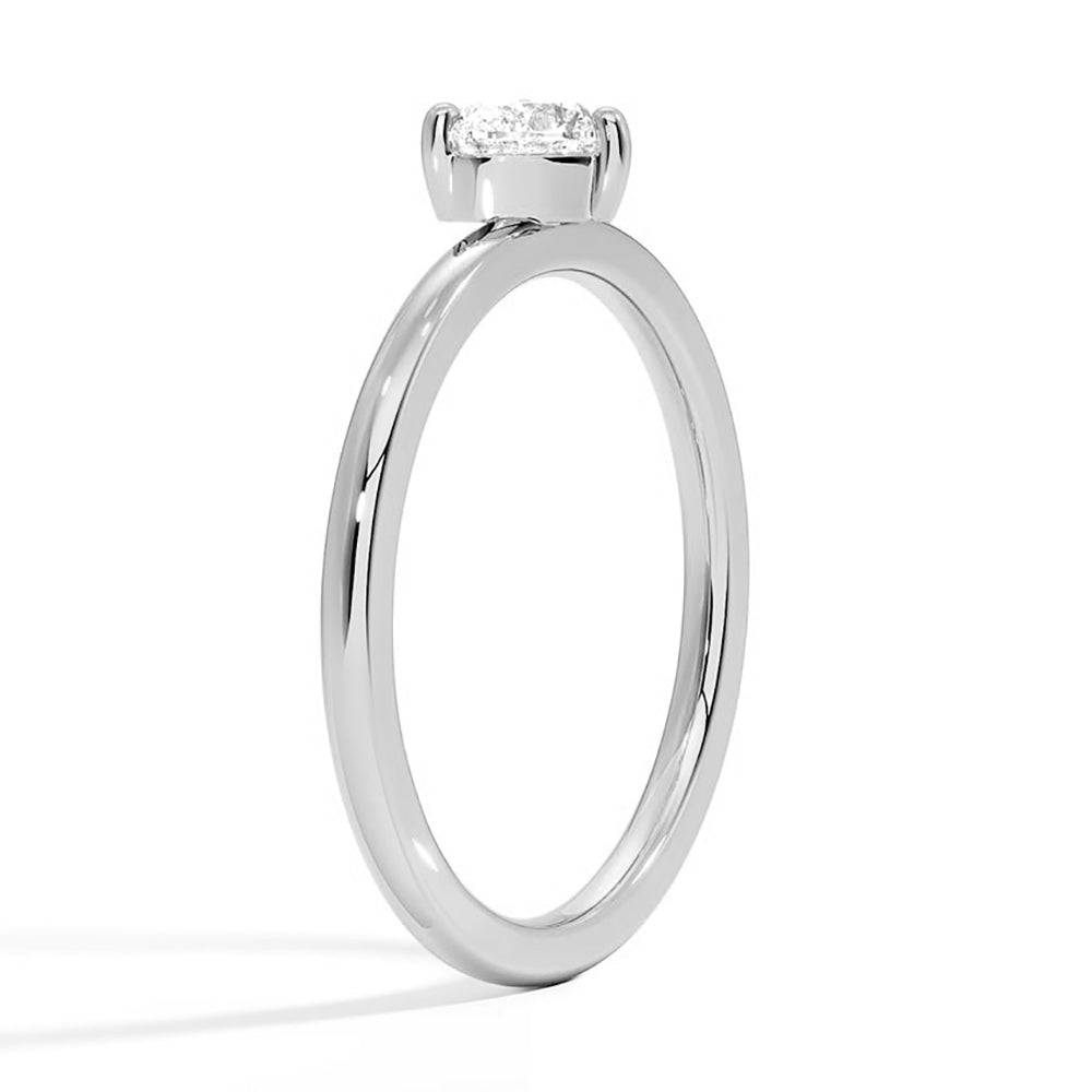 Lab Grown Diamond Promise Ring for Women - Petite Heart Shape, 14K Gold/Platinum, Dainty & Elegant - Perfect for Anniversaries, Engagements & Romantic Gifts