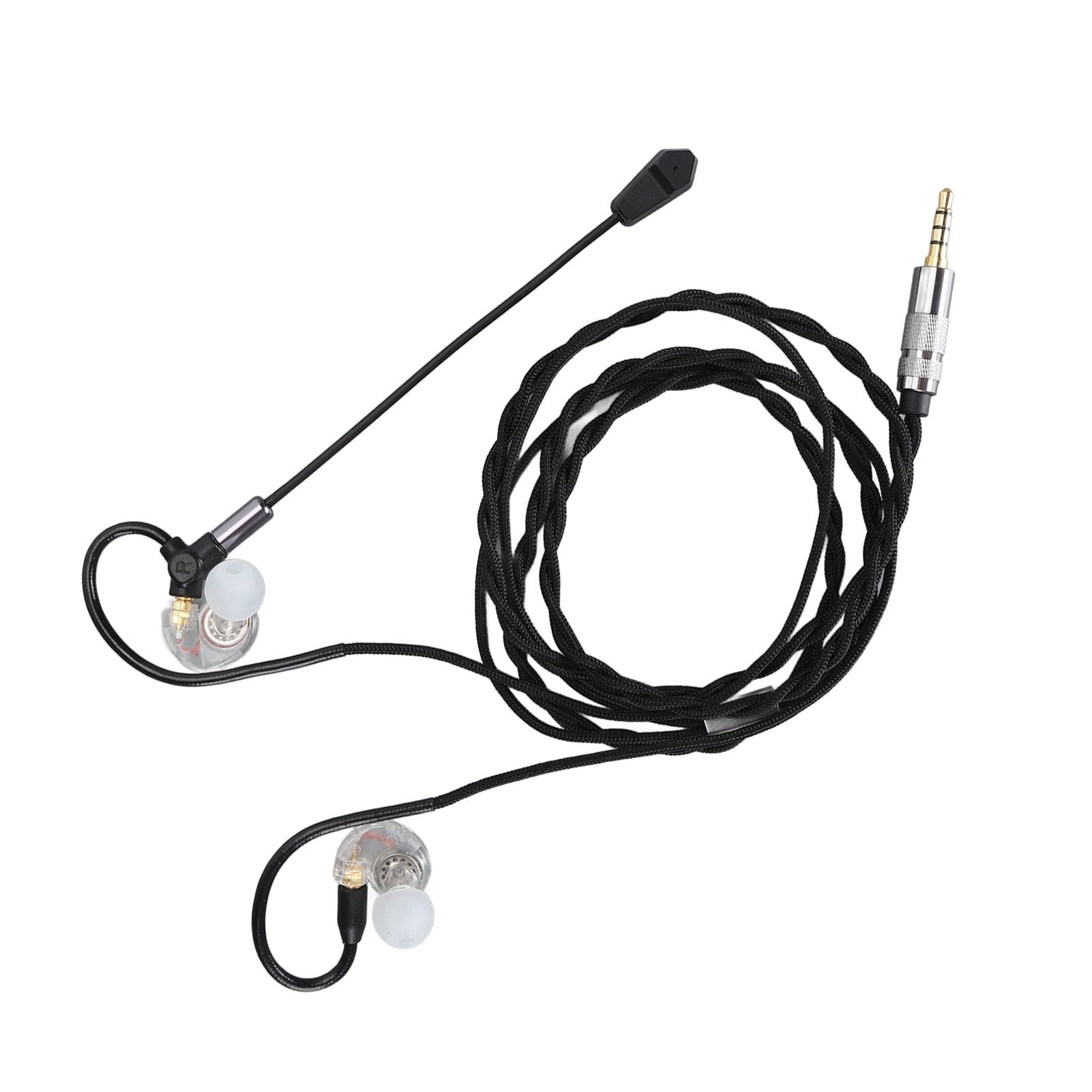 Ciciglow Detachable Gaming Headset with Noise Cancellation - 3.5mm Wired Lightweight Headphones with 10mm Speaker for PC, Laptop, Mobile Gaming - Perfect for Esports, Streaming & Online Classes (White)