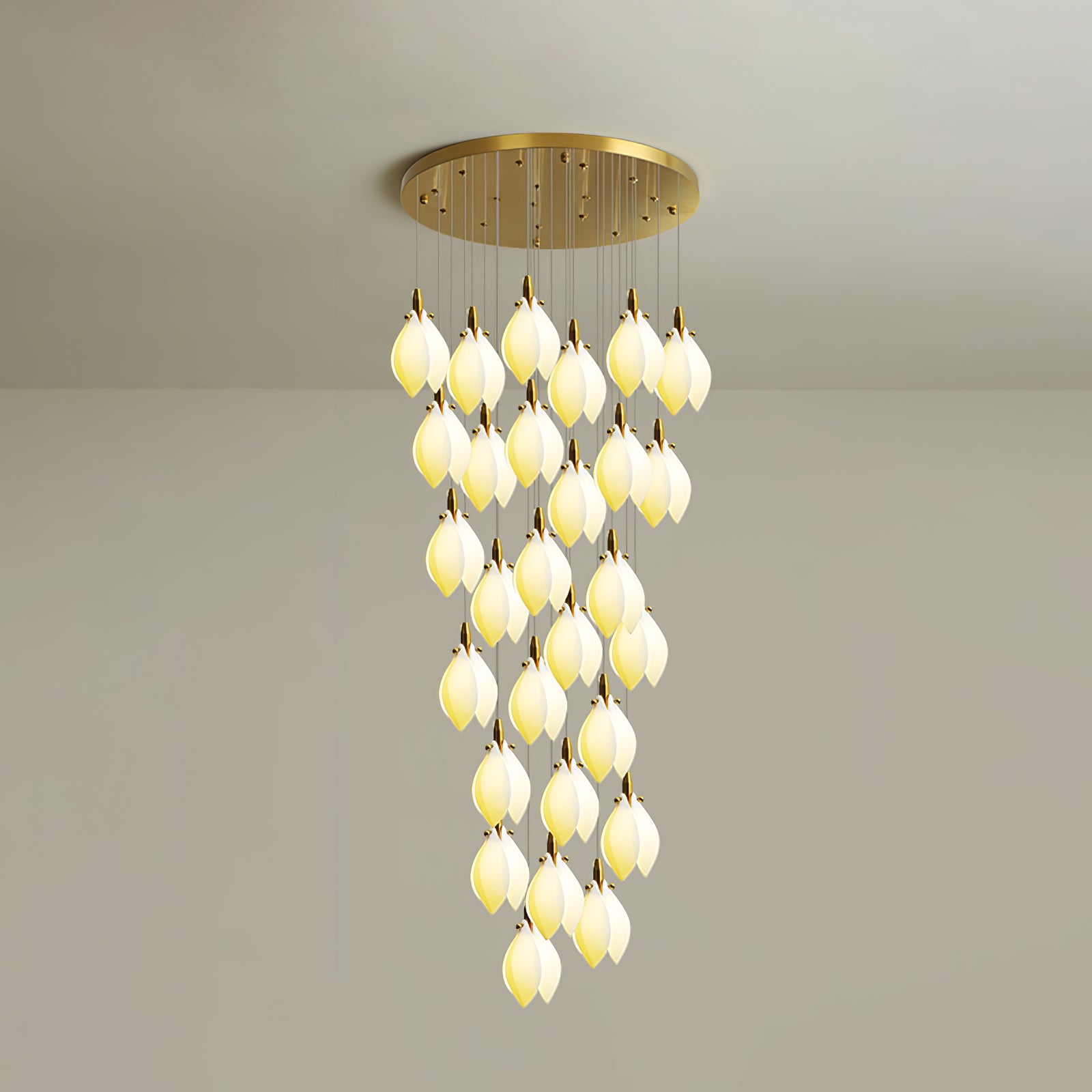 Astralis Bloom Stairs Chandelier - Modern Crystal Ceiling Light Fixture for Living Room, Dining Room, Bedroom & Staircase Decor