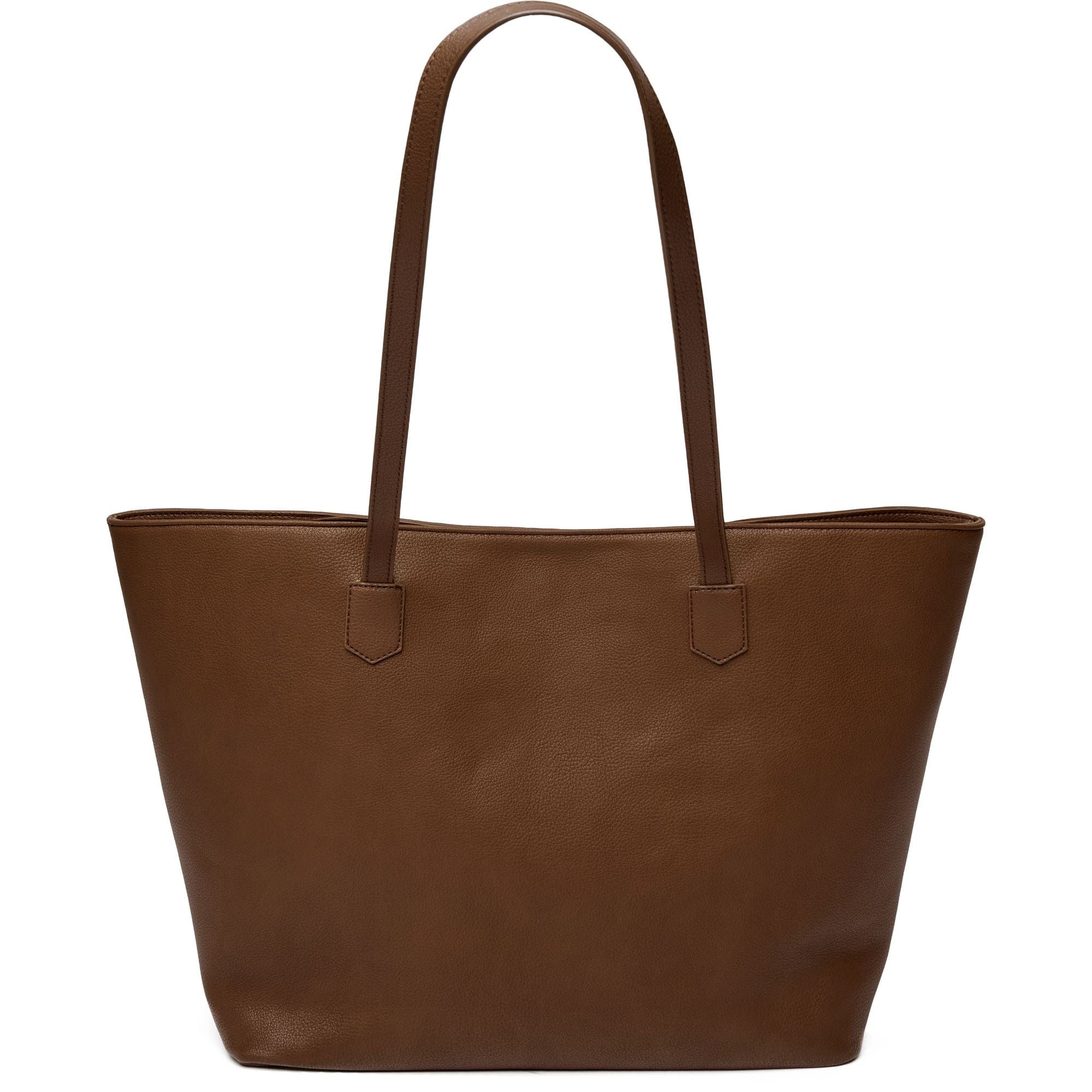 Stylish Hazel Vegan Leather Tote Shoulder Bag for Women - Eco-Friendly Brown Handbag Perfect for Work, Travel & Everyday Use