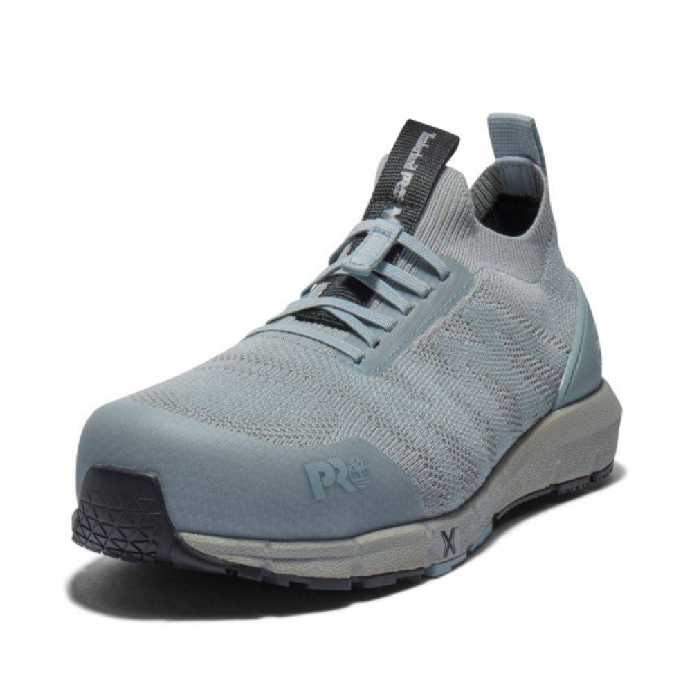 Timberland PRO Radius Knit TB0A41ZY065 Women's Slip-On Athletic Composite Toe Work Shoes - Grey/Blue | Lightweight & Comfortable for Construction, Warehouse & Outdoor Jobs