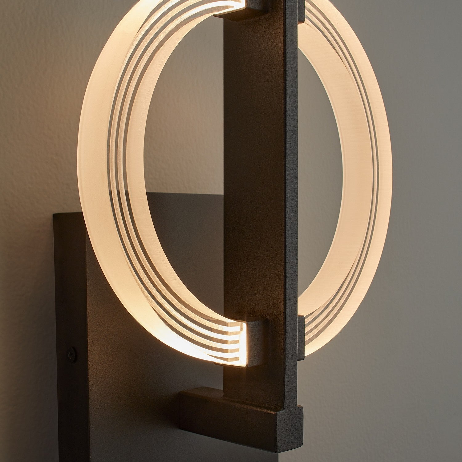 Oxygen ARENA 3 5014 15 Modern Wall Sconce Light Fixture - Black | Indoor Wall Lighting for Living Room, Bedroom & Hallway