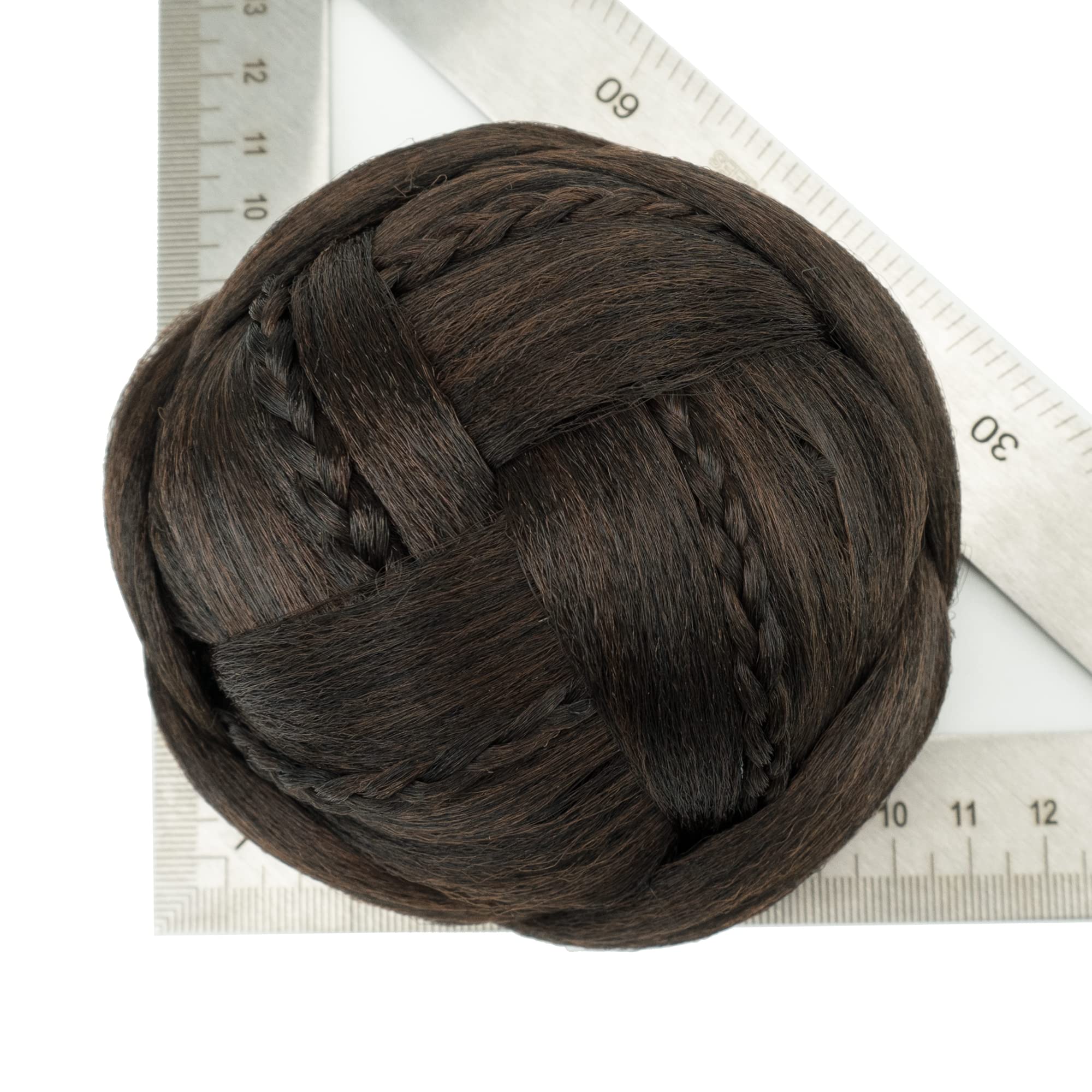 IMISSU Braided Chignon Hair Donut - Women's Dancer Hairpiece for Updo, Wedding & Party - Scrunchies Hair Bun Maker (Chocolate Brown) | Perfect for Ballet, Bridal & Special Occasions