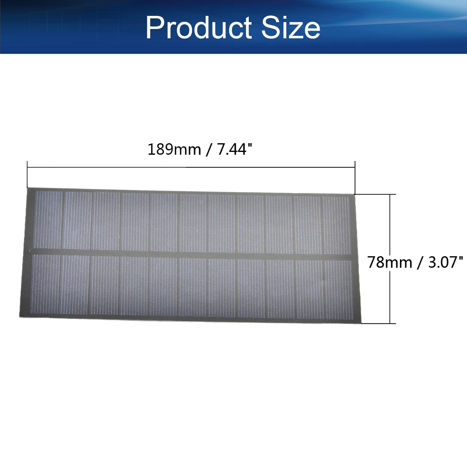 Bettomshin 5.5V 2.2W Mini Solar Panel - Polycrystalline Solar Cell for DIY Solar System, Light Electric Toys, and Solar Battery Charger (7.4