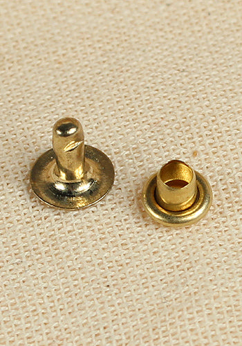 5.8x6.5mm Hollow Iron/Brass Rivets for Leather Craft, Metalworking & DIY Projects - Heavy Duty Fasteners for Belts, Bags & Automotive Repairs