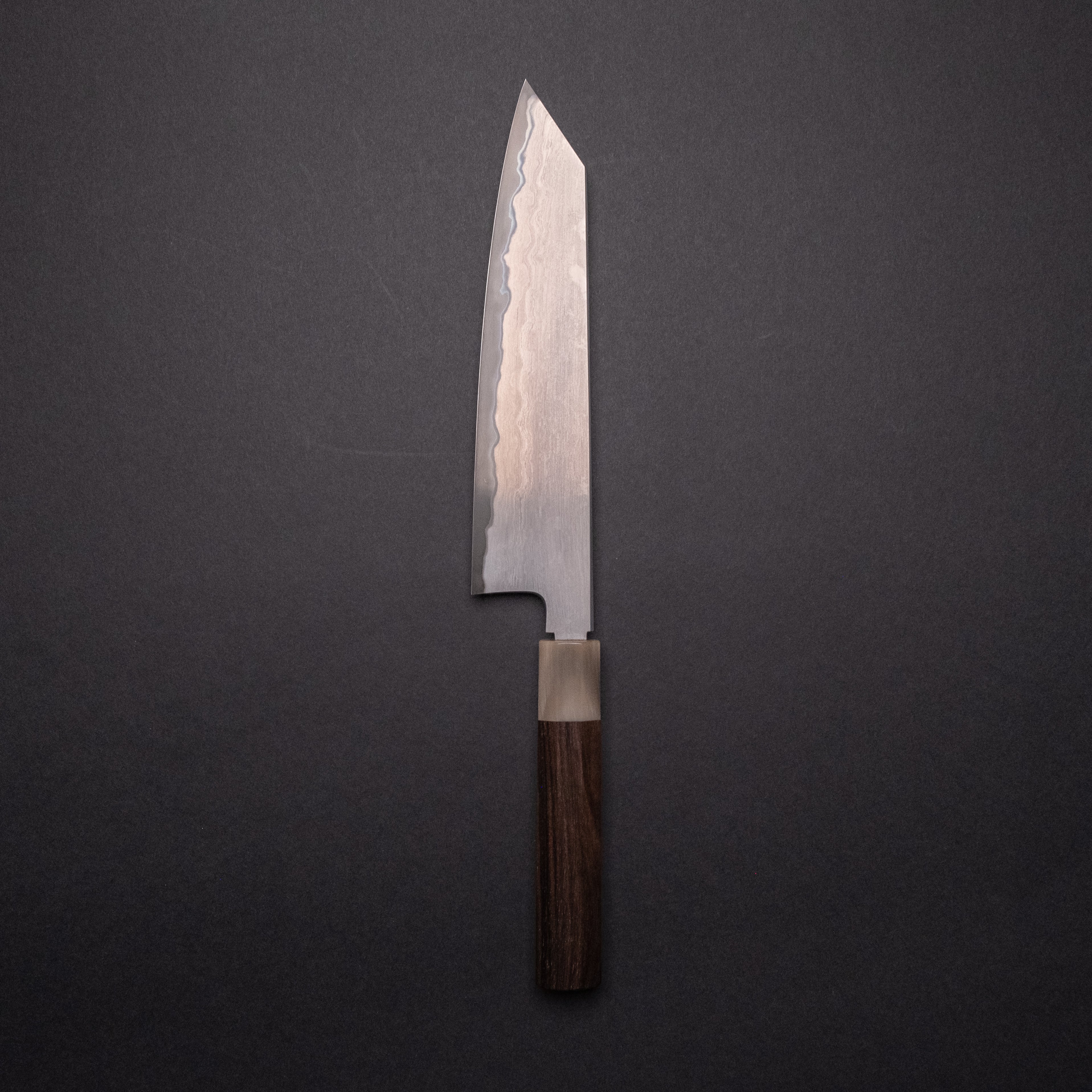 Premium Tetsujin Blue #2 Steel Kiritsuke Gyuto Chef Knife 210mm - Japanese High Carbon Clad Blade with Taihei Makassar Ebony Handle - Perfect for Sushi, Meat Slicing & Precision Cutting