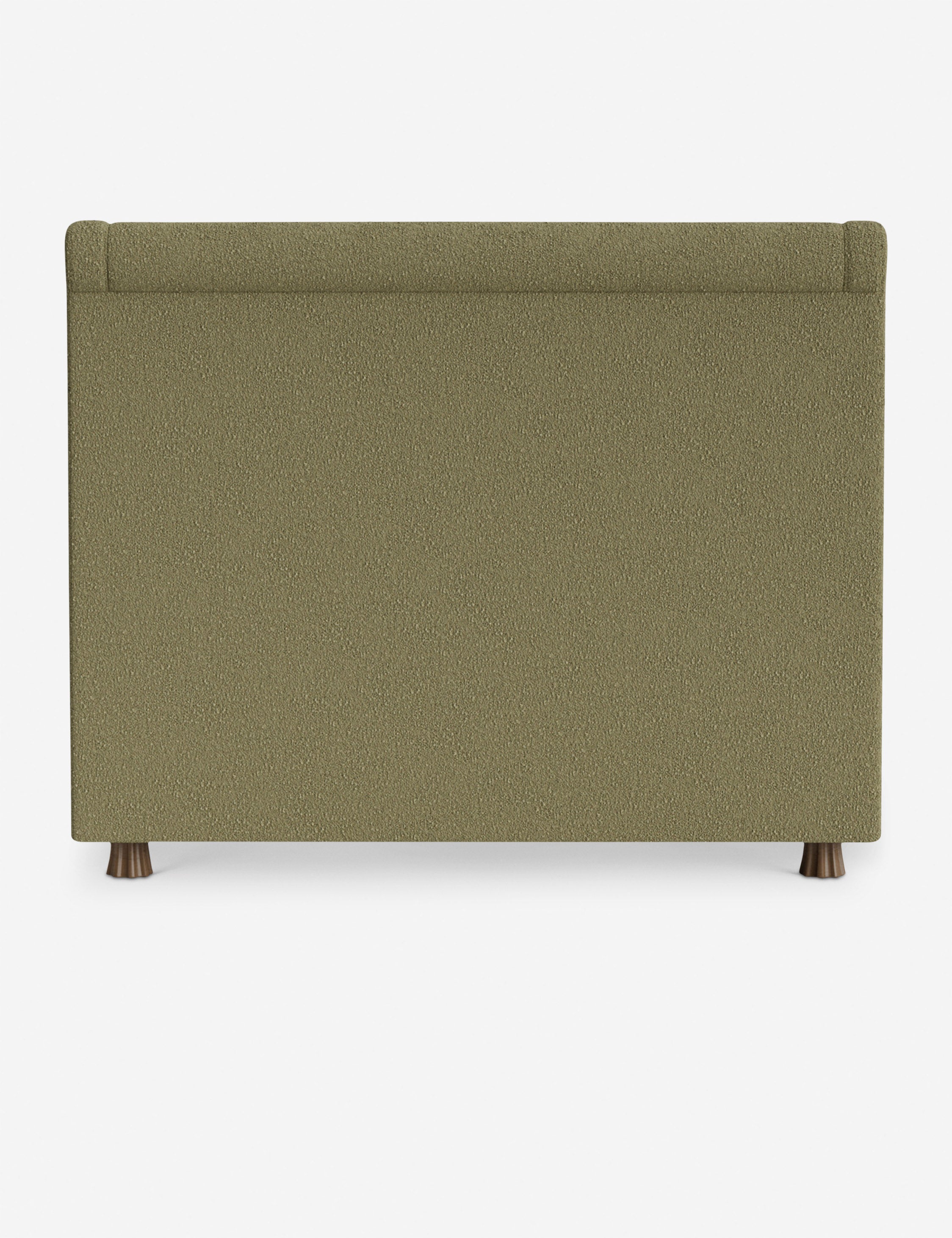 DOMINIQUE Platform Bed Frame by DISC Interiors - Modern Minimalist Wooden Bed with Upholstered Headboard | Perfect for Master Bedroom, Guest Room & Loft Apartments