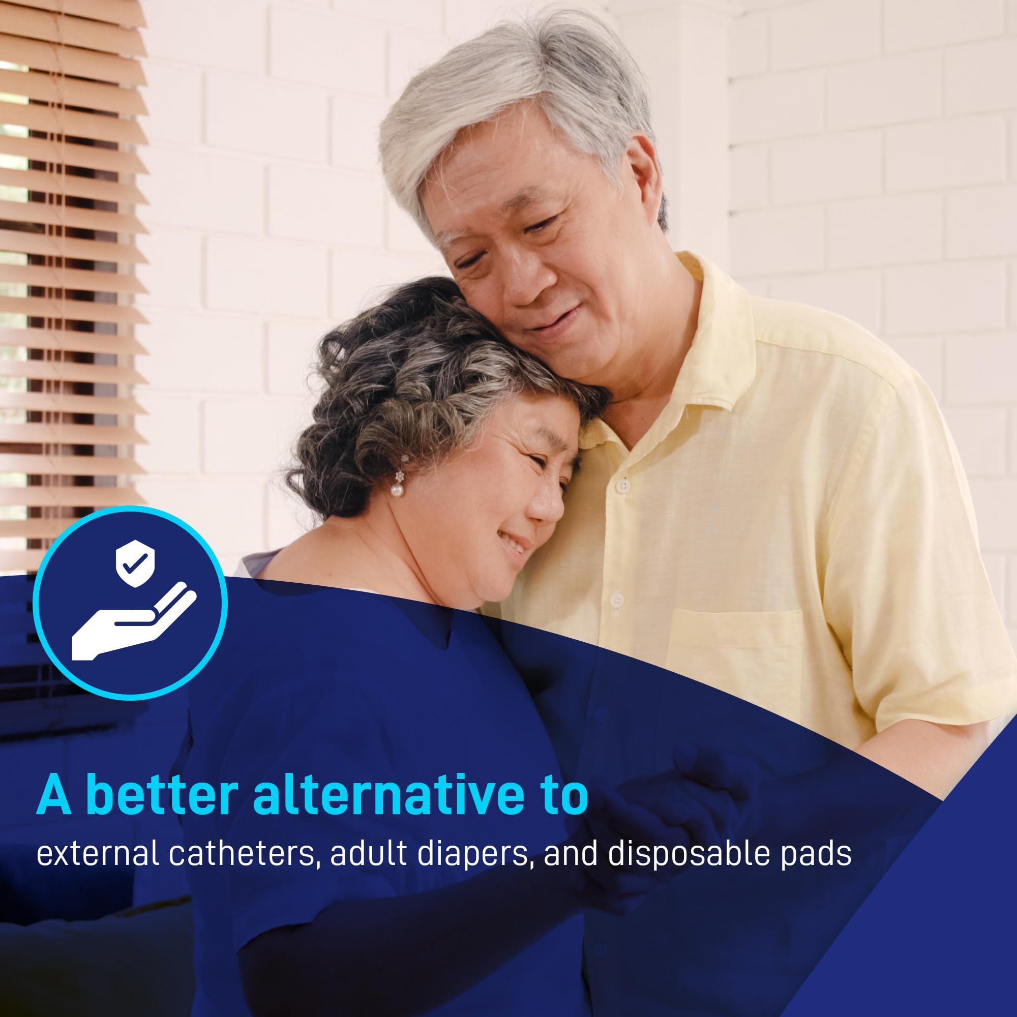 Afex Male Incontinence Management System with Low-Profile Receptacle - Ideal for Long-Term Sitting & Small Waist - Perfect for Office Workers, Truck Drivers, and Travelers